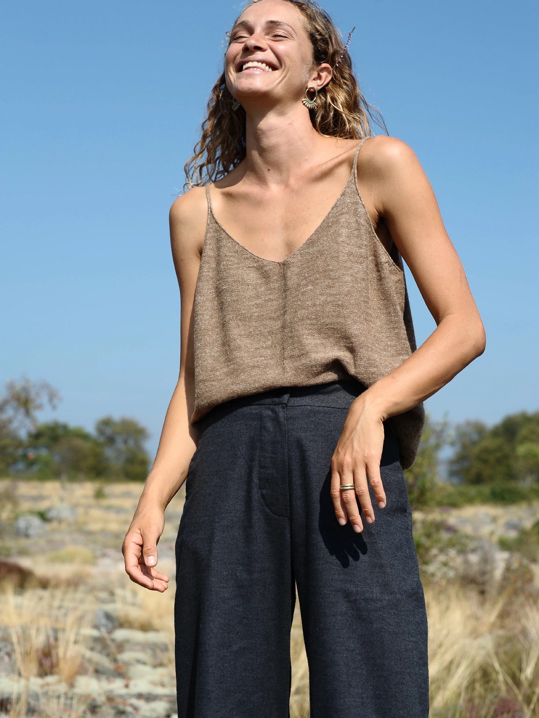 Hose Emil Flannel Trousers anthracite Jungle Folk