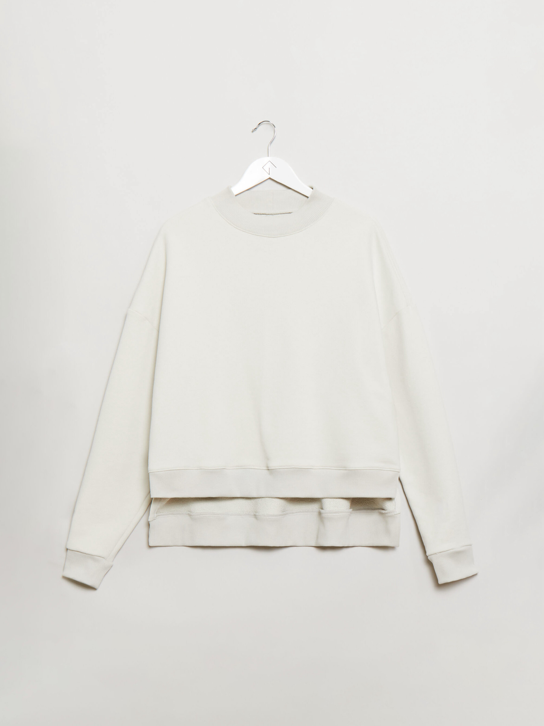 Pullover Sweater Wide Long Slit off white Elsien Gringhuis
