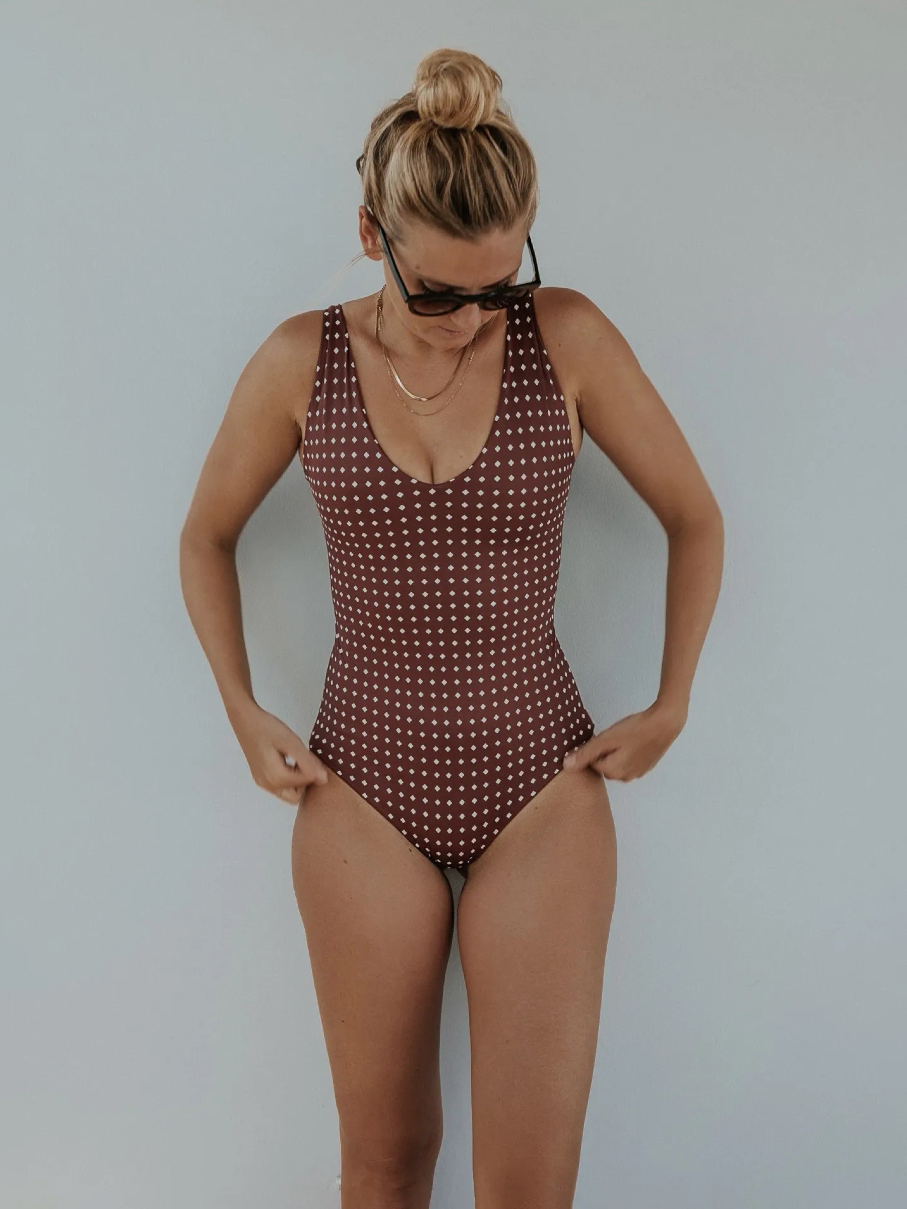 Badekleid Malia Onepiece rust mosaic Pura