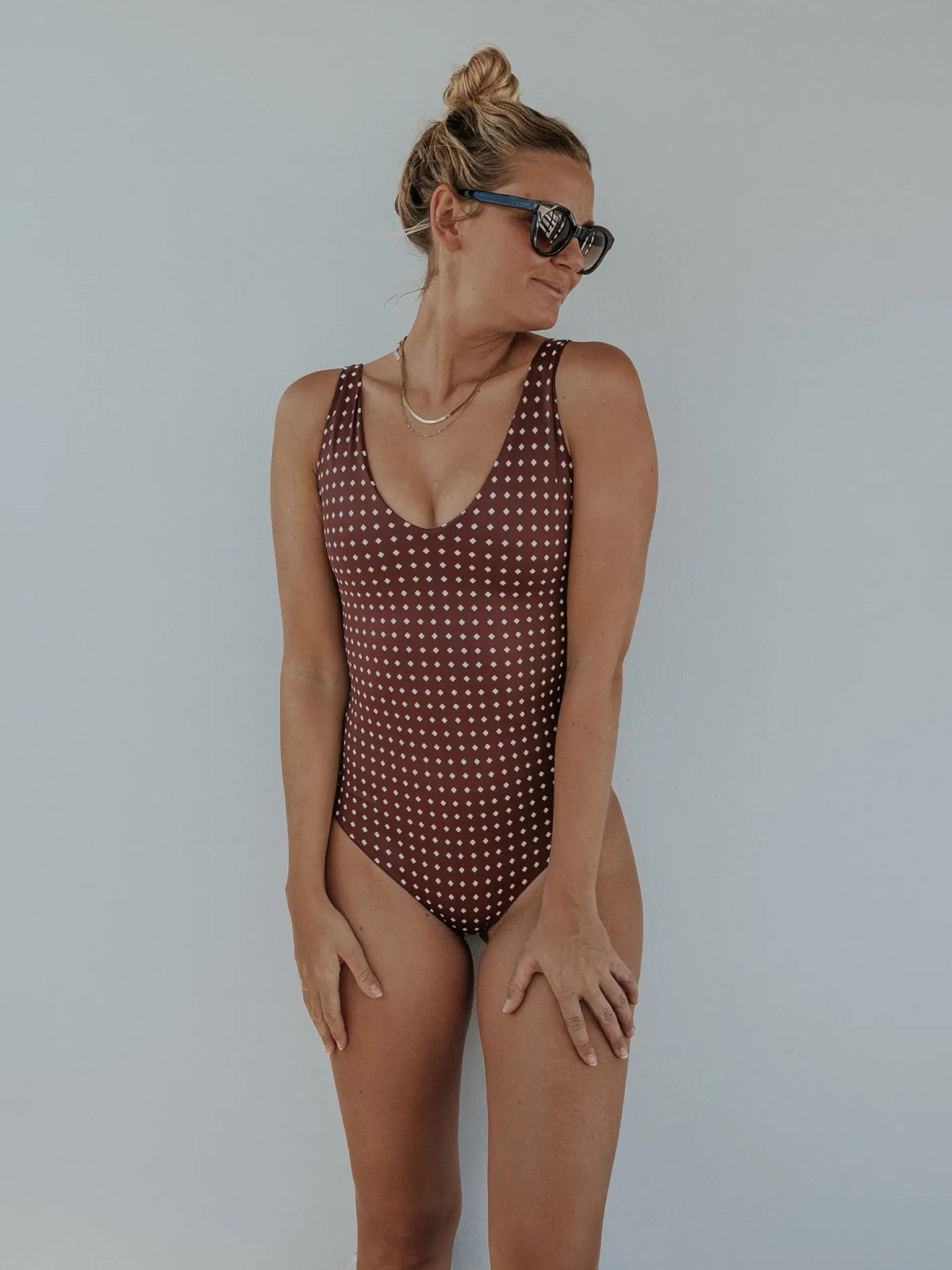 Badekleid Malia Onepiece rust mosaic Pura