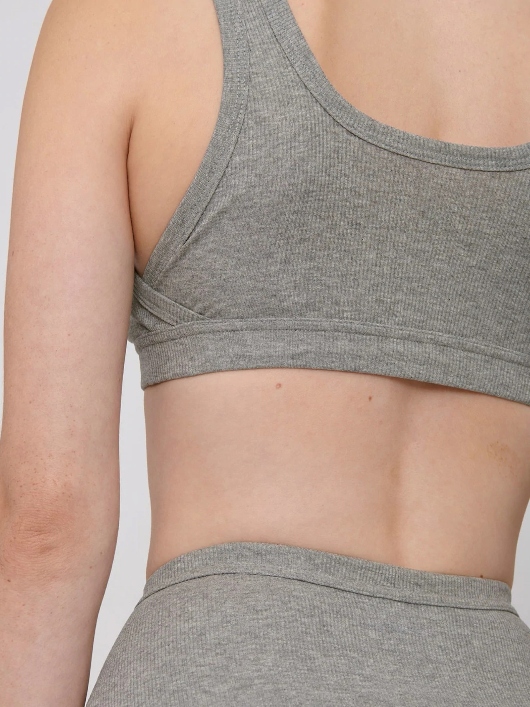 Bralette-Top Organic Cotton Rib Flex Tank Bra grey melange Organic Basics