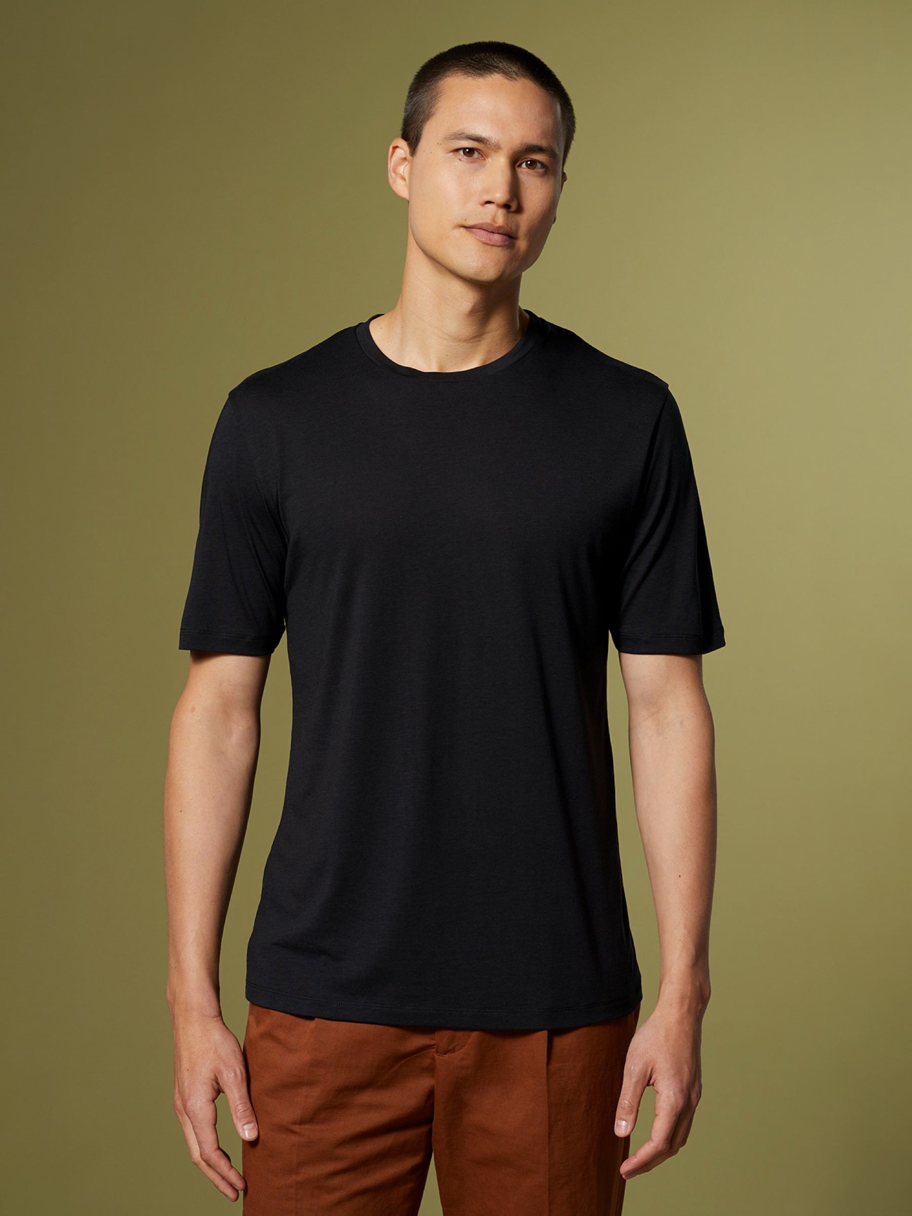 T-Shirt Iconic Merino Tencel black FUNKTION SCHNITT