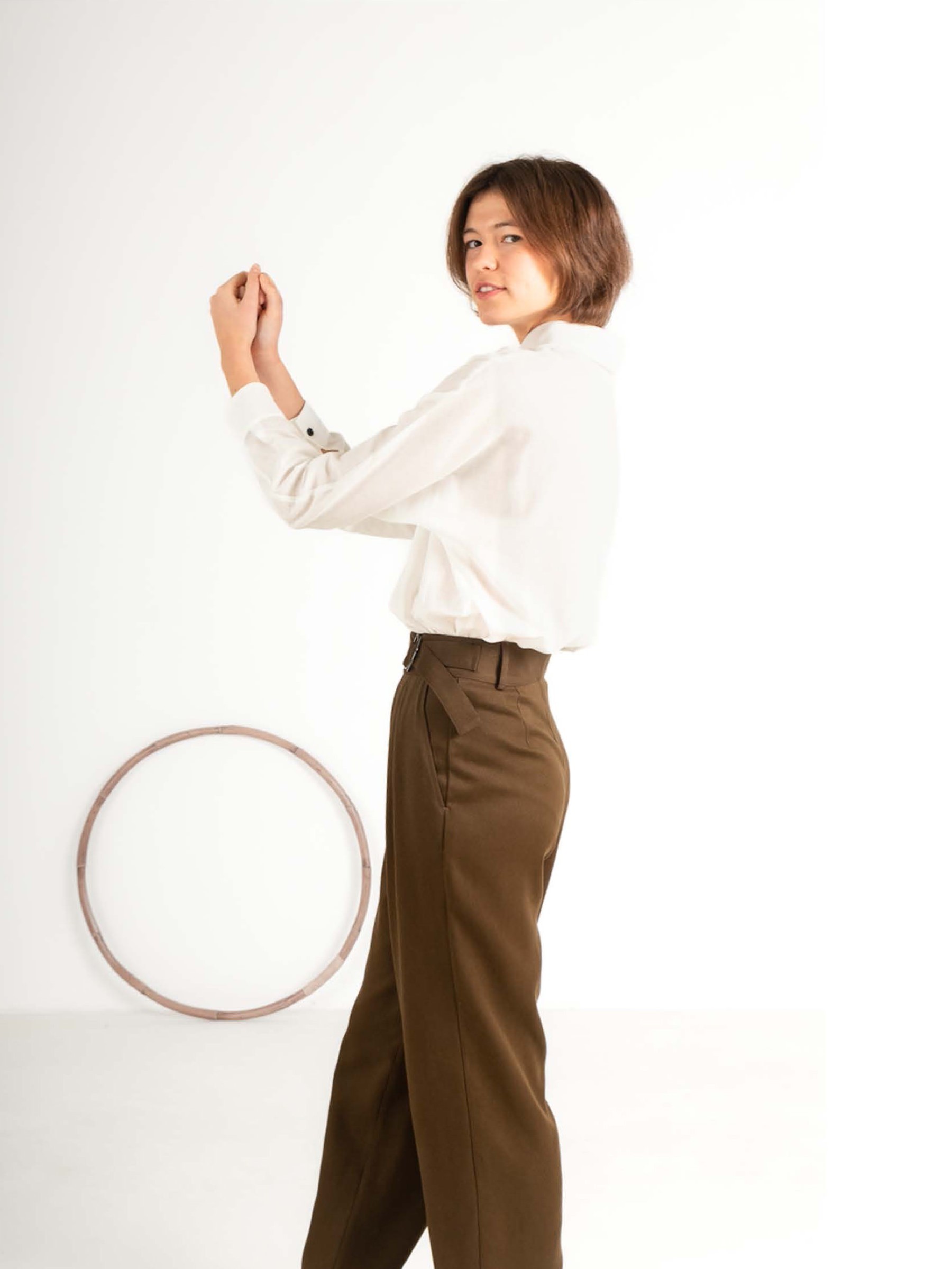 Bluse Maxi Sleeve Shirt white CUS