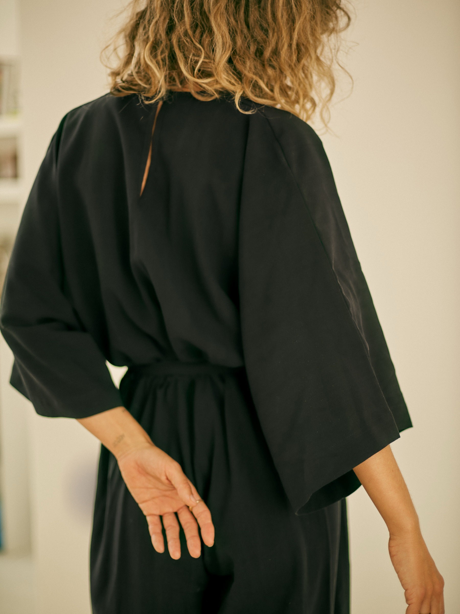 Overall Kimono Jumpsuit black Cossac