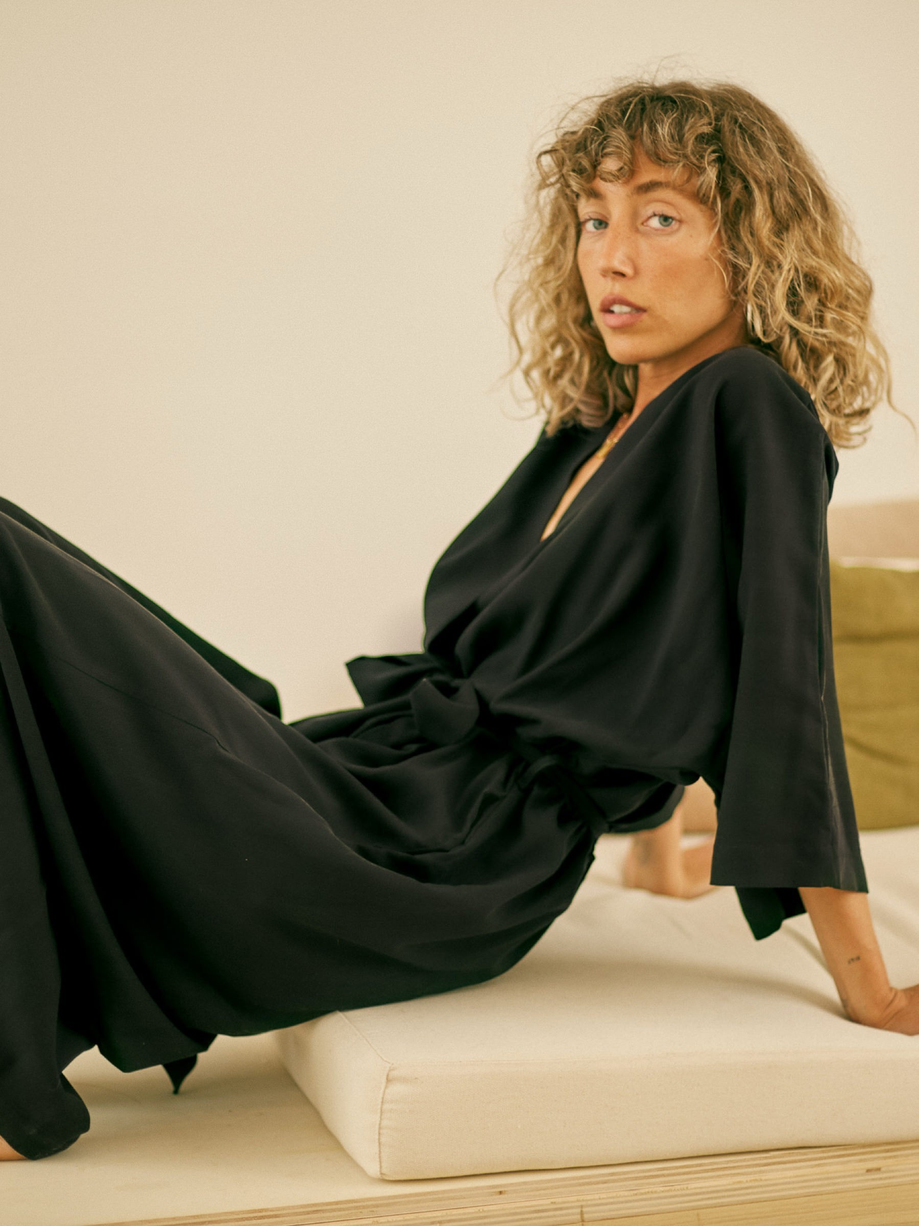 Overall Kimono Jumpsuit black Cossac