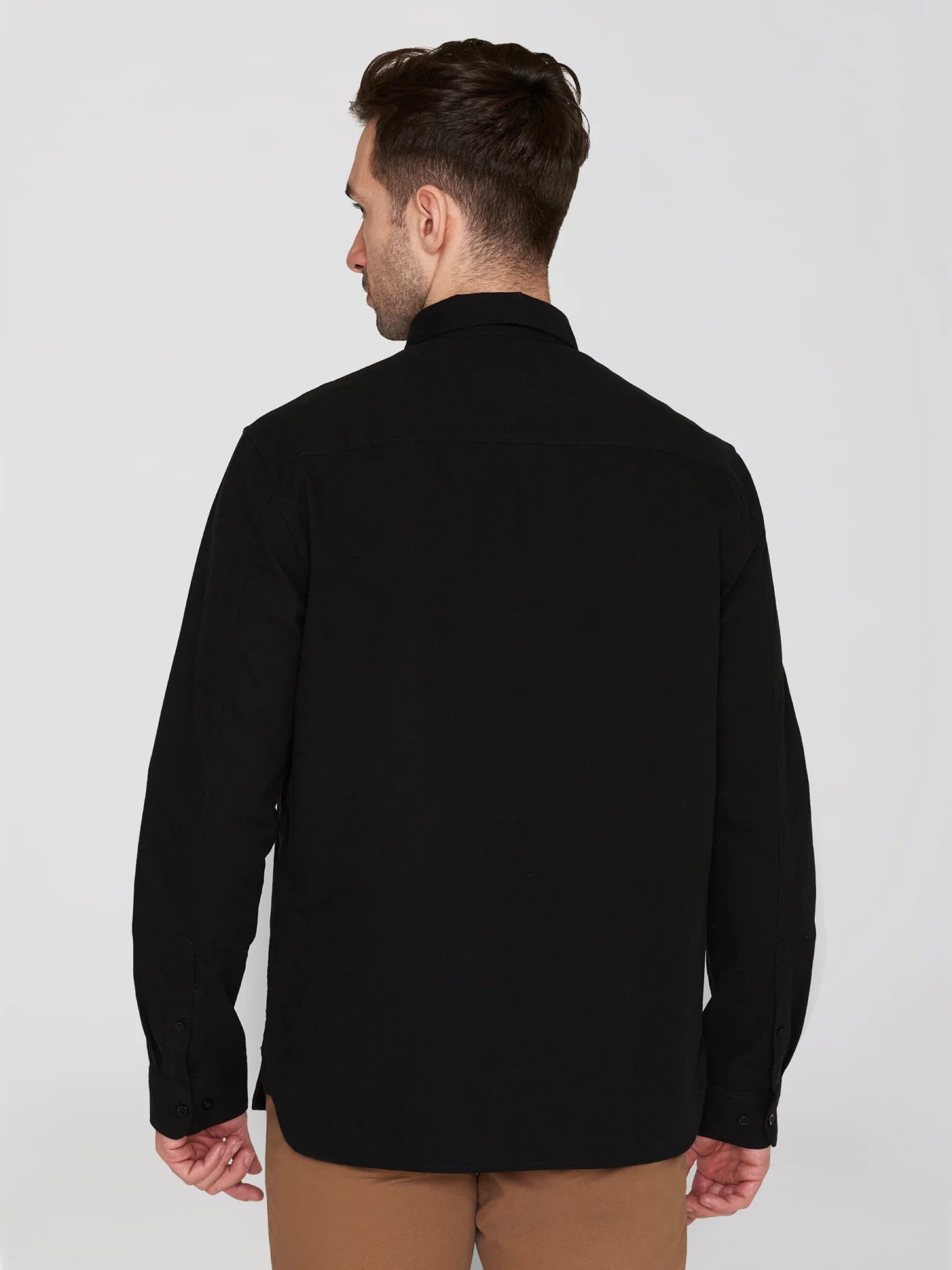 Hemd Harald Small Owl Oxford Regular Fit Shirt black jet Knowledge Cotton Apparel