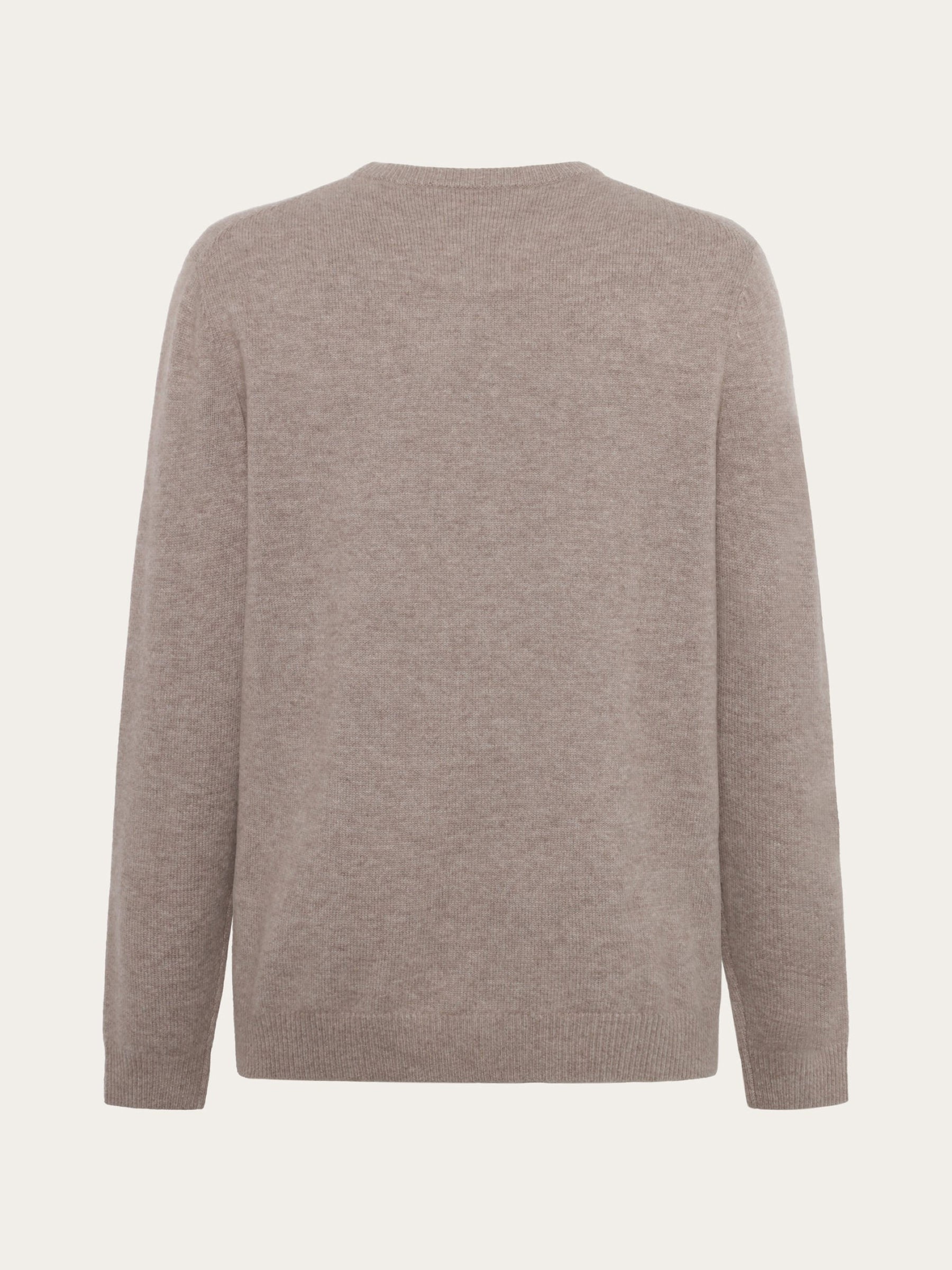 Pullover Cashmere Crew Neck Knit kelp melange Knowledge Cotton Apparel