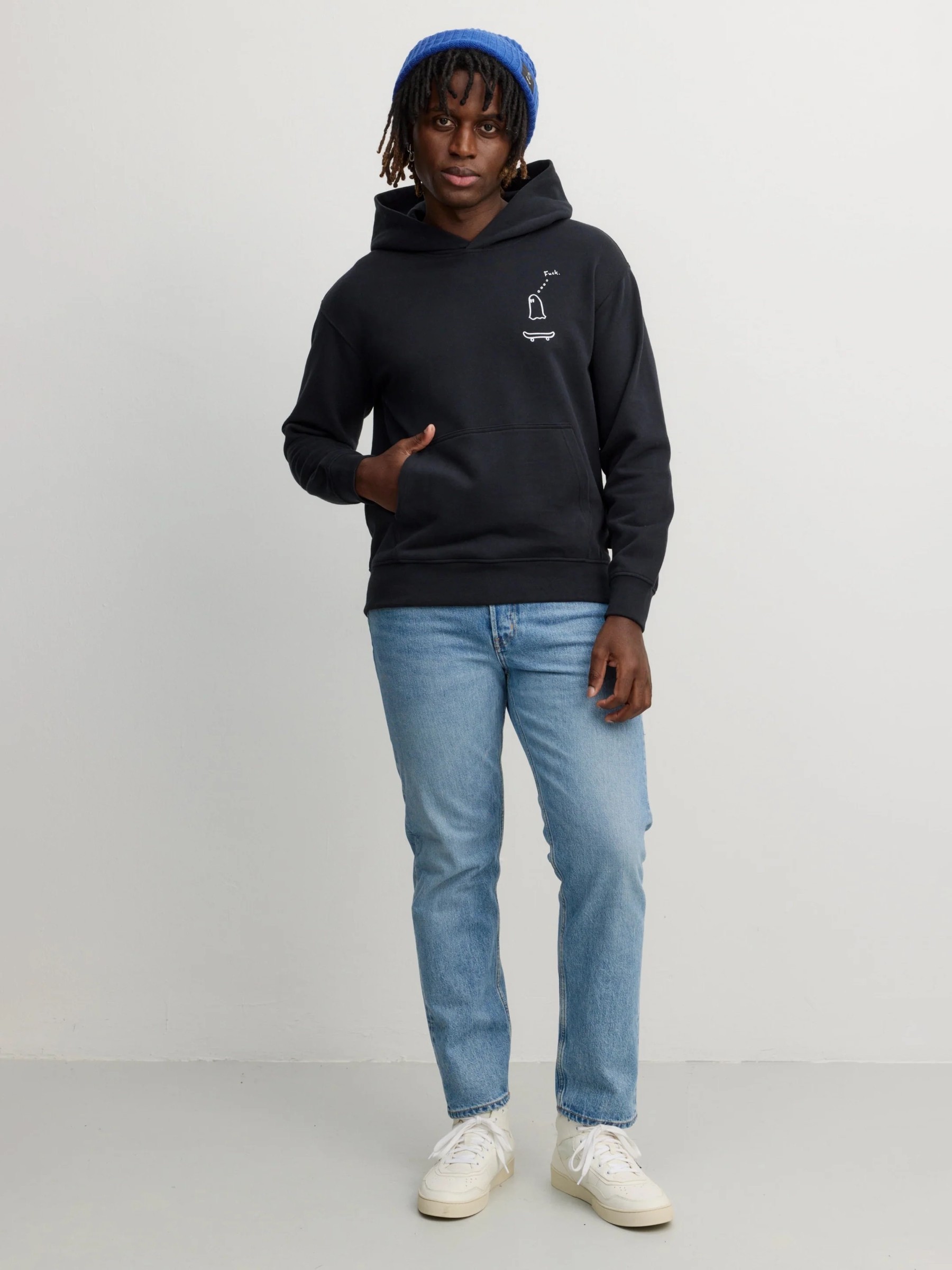 Kapuzenpullover Hoodie Olive Geisterfahrer:in black Recolution