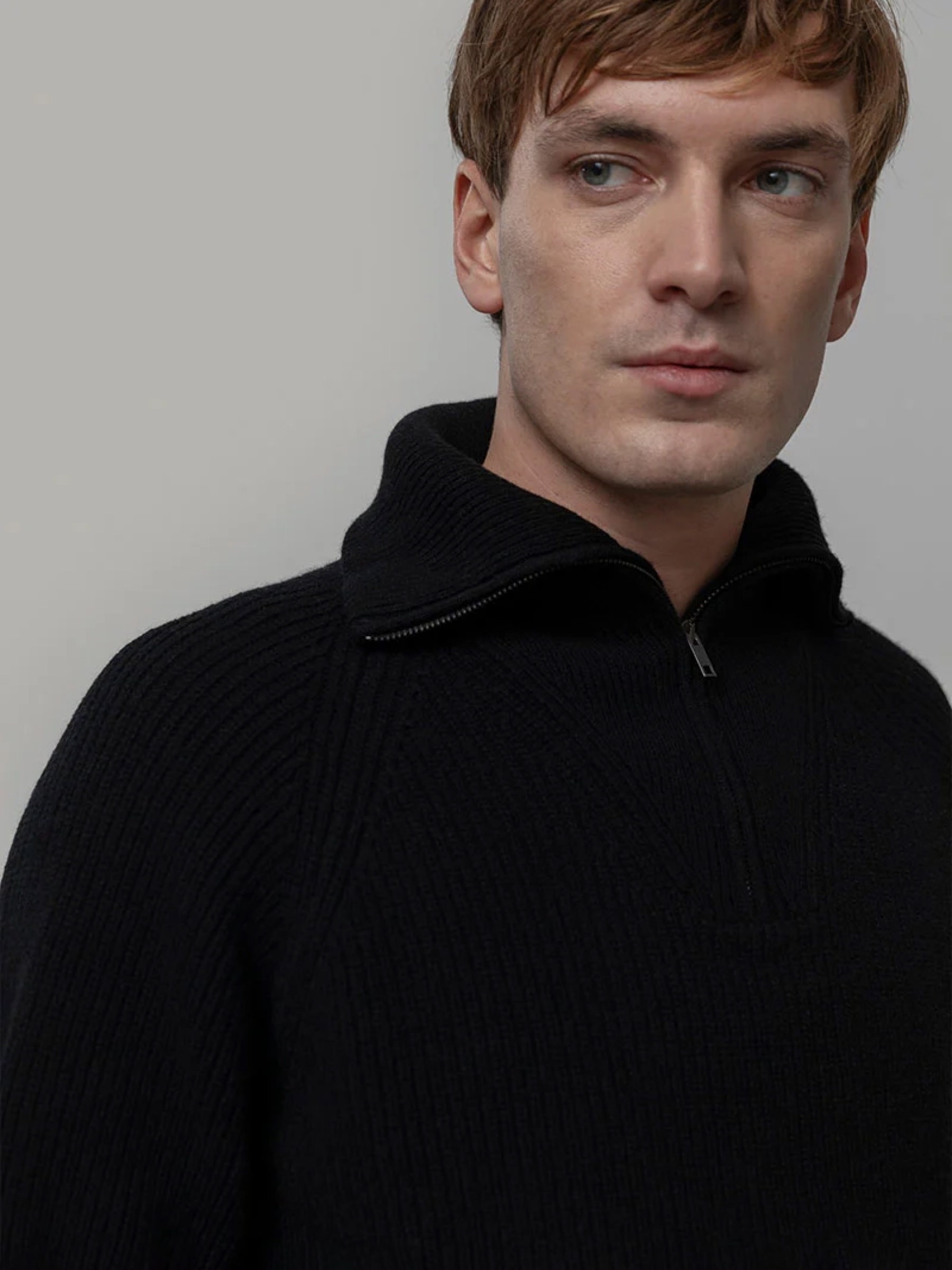 Pullover Stefano Man Wool Sweater black ardesia Rifo