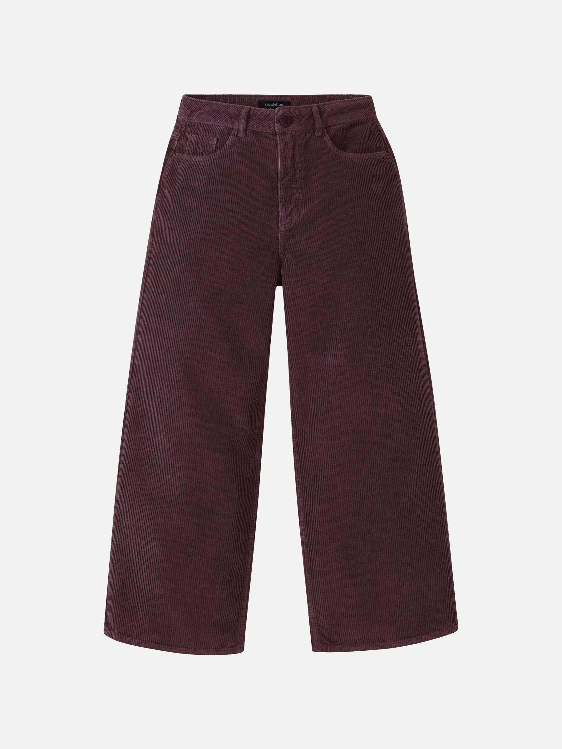Hose Erica Corduroy dark plum Recolution