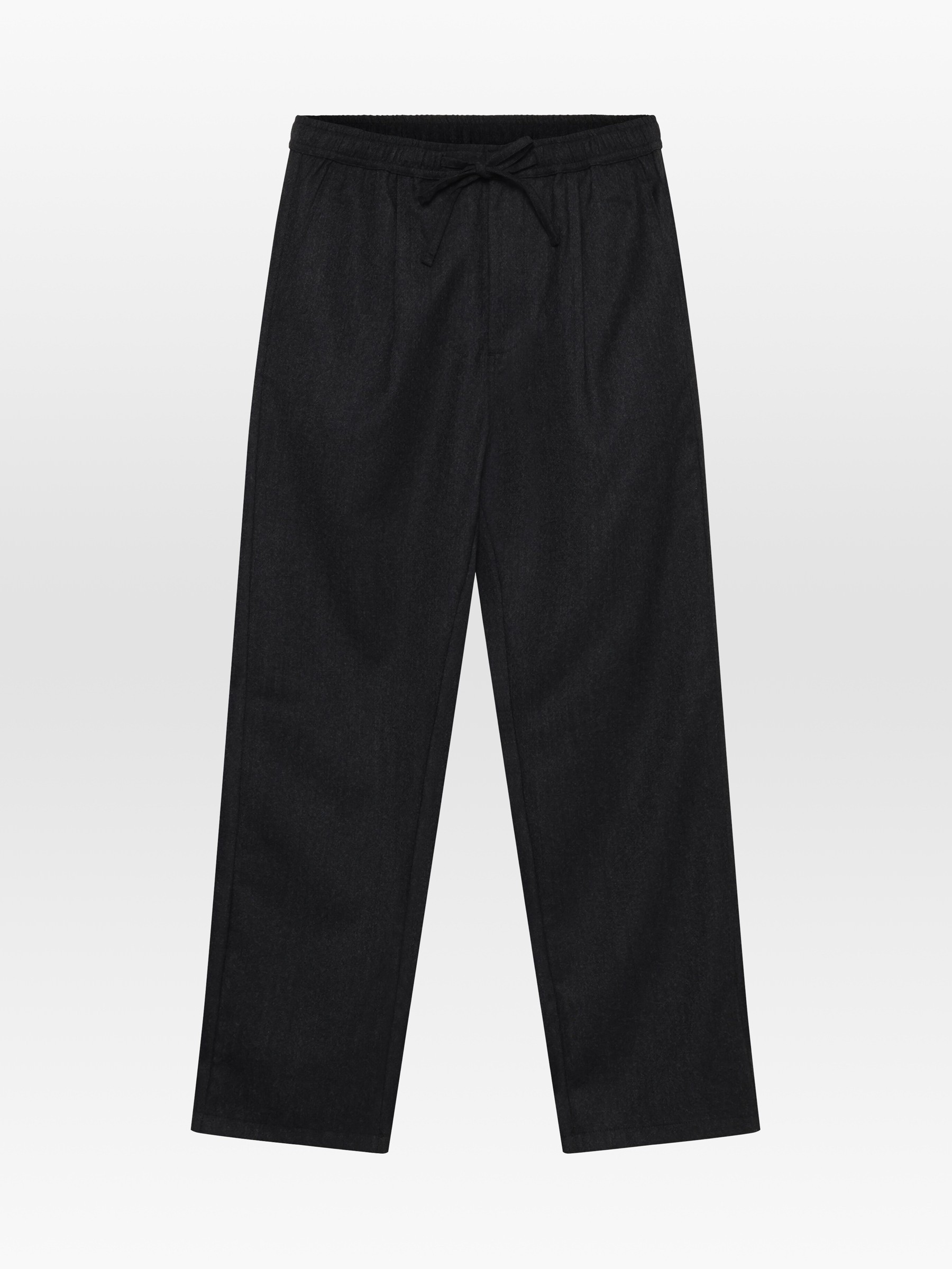 Hose Merino Wool Fig Slacks dark grey melange Knowledge Cotton Apparel