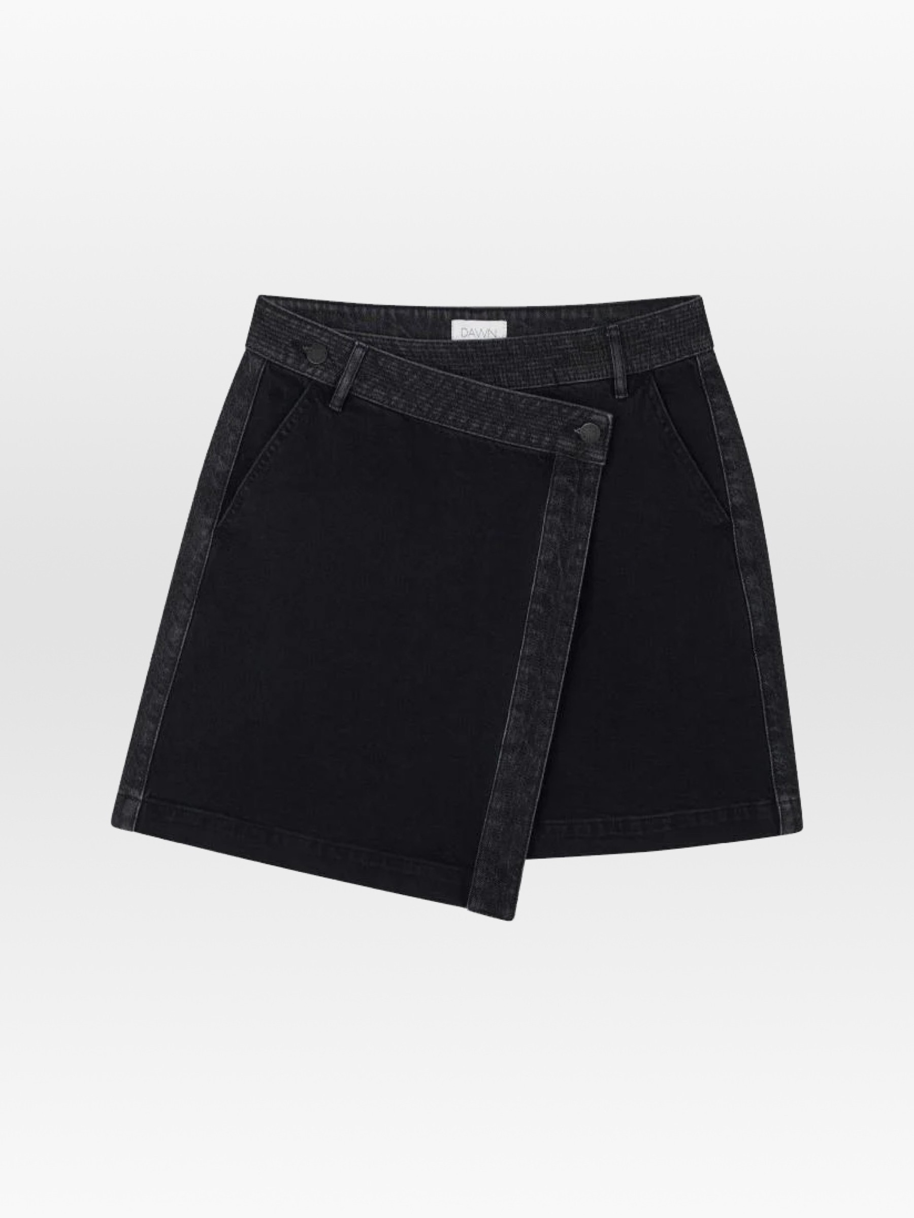 Rock Lux Mini Skirt black denim Dawn Denim