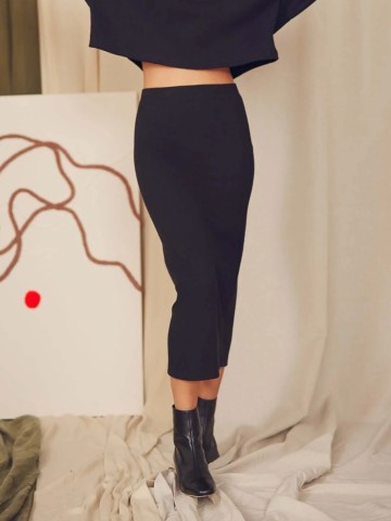 Rock Midi Skirt black Cossac