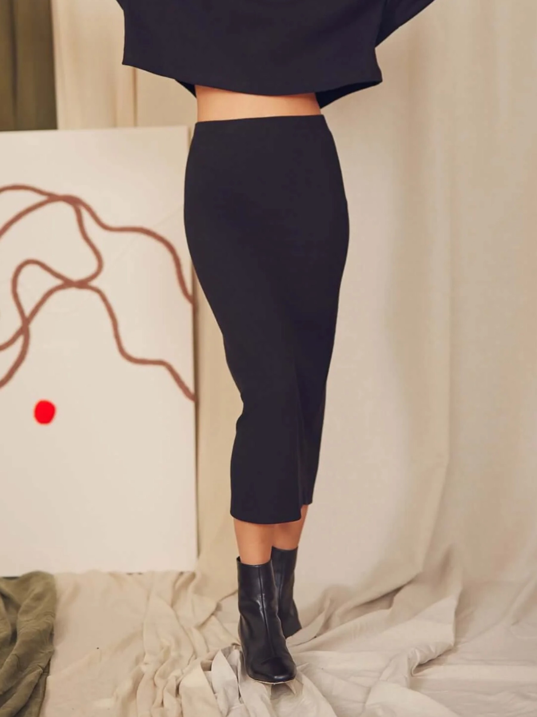 Rock Midi Skirt black Cossac