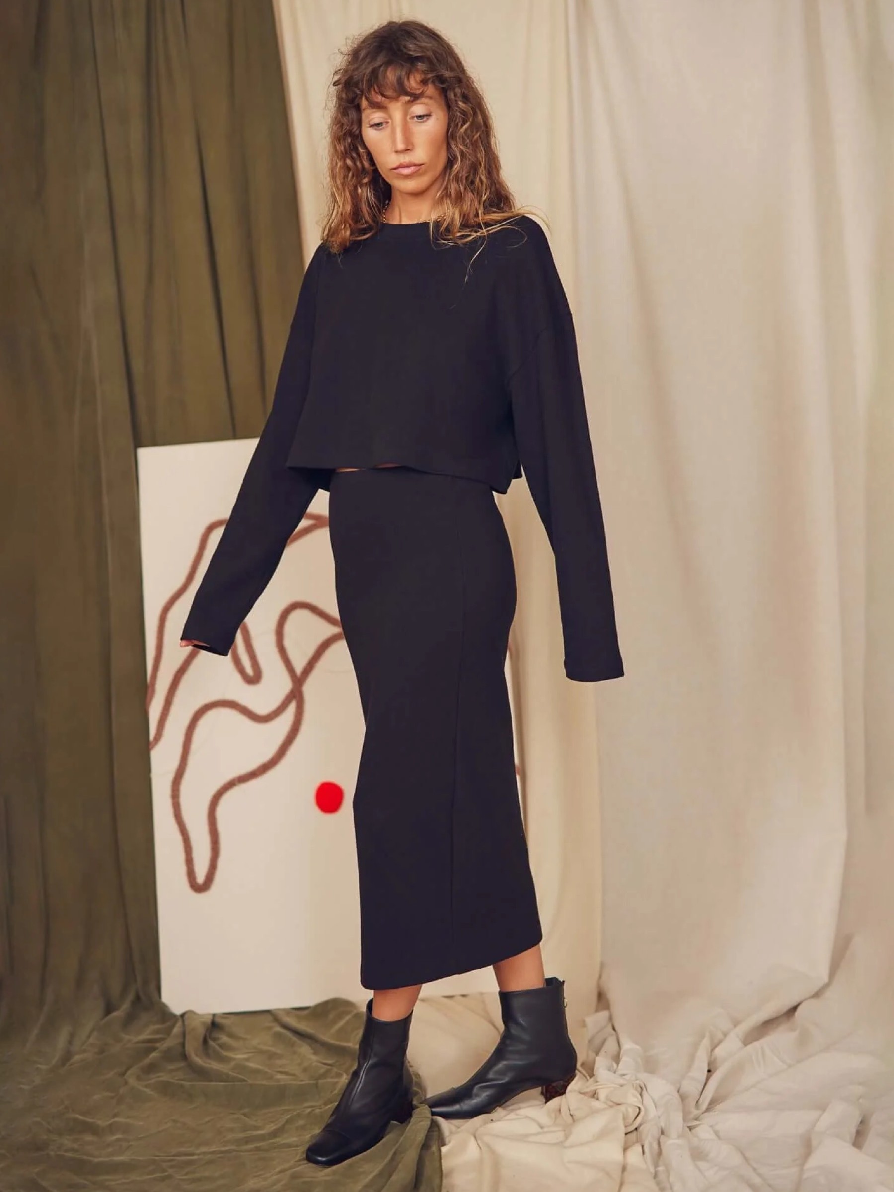 Rock Midi Skirt black Cossac