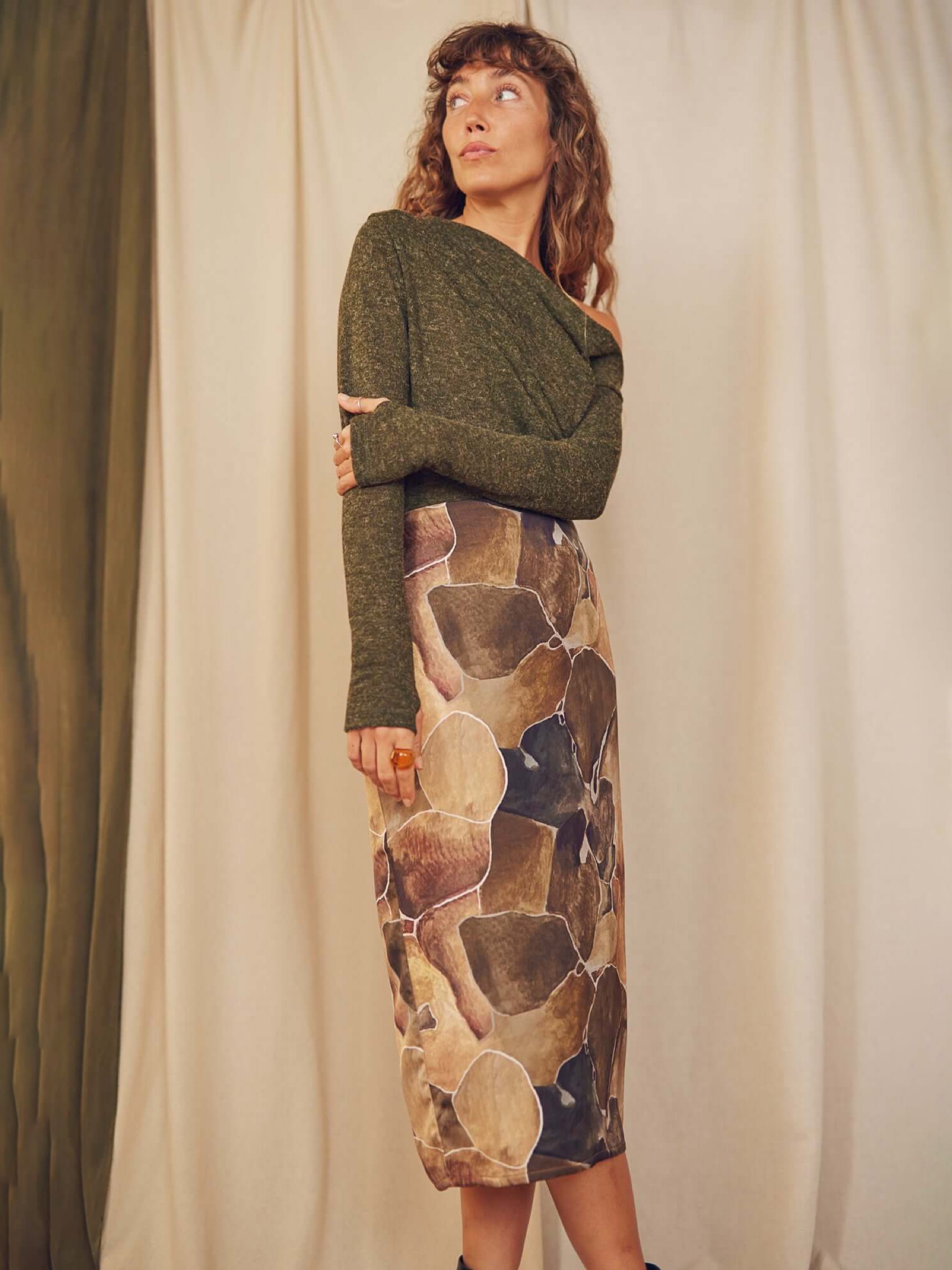 Rock Pencil Skirt print Cossac