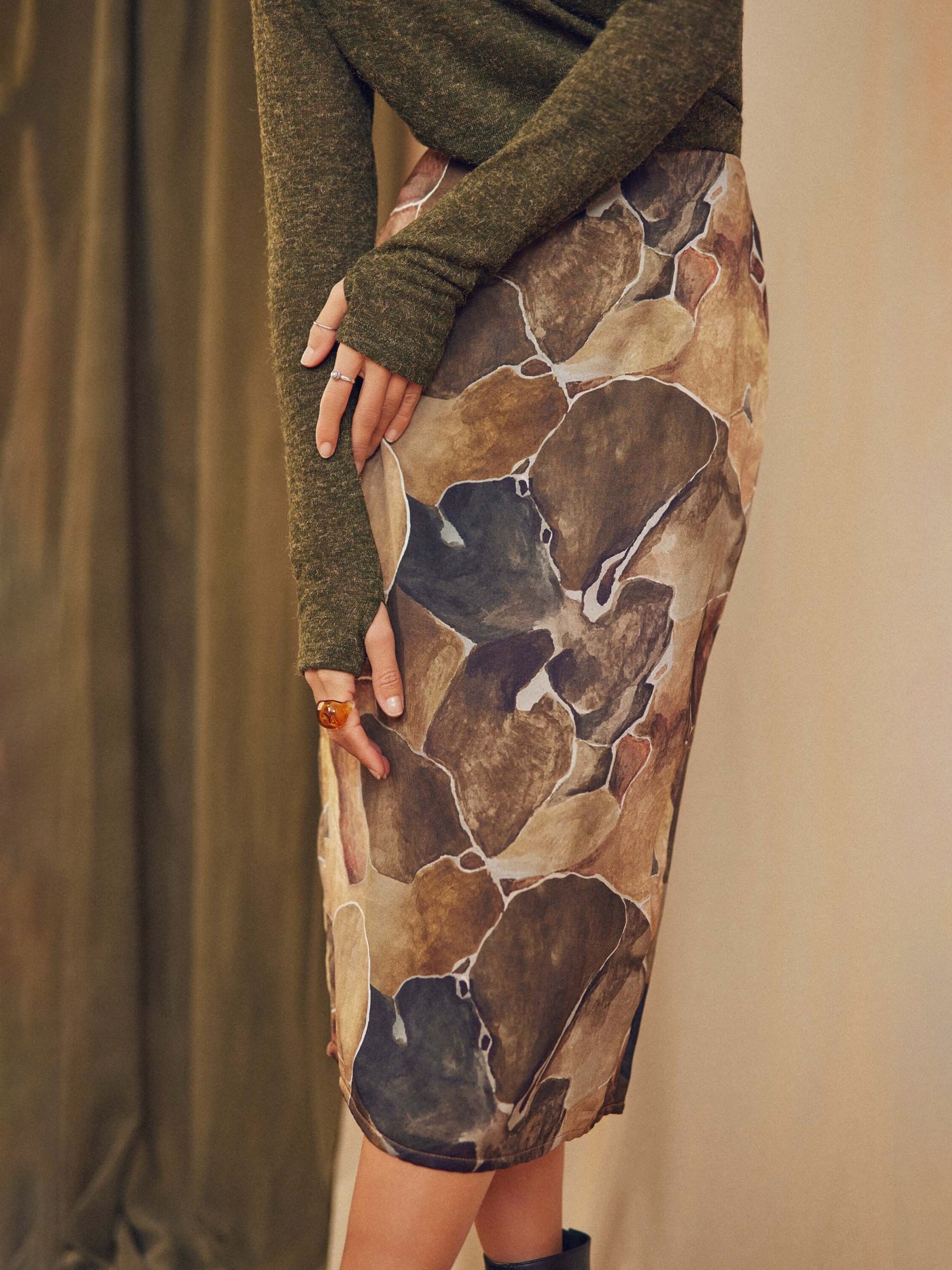 Rock Pencil Skirt print Cossac