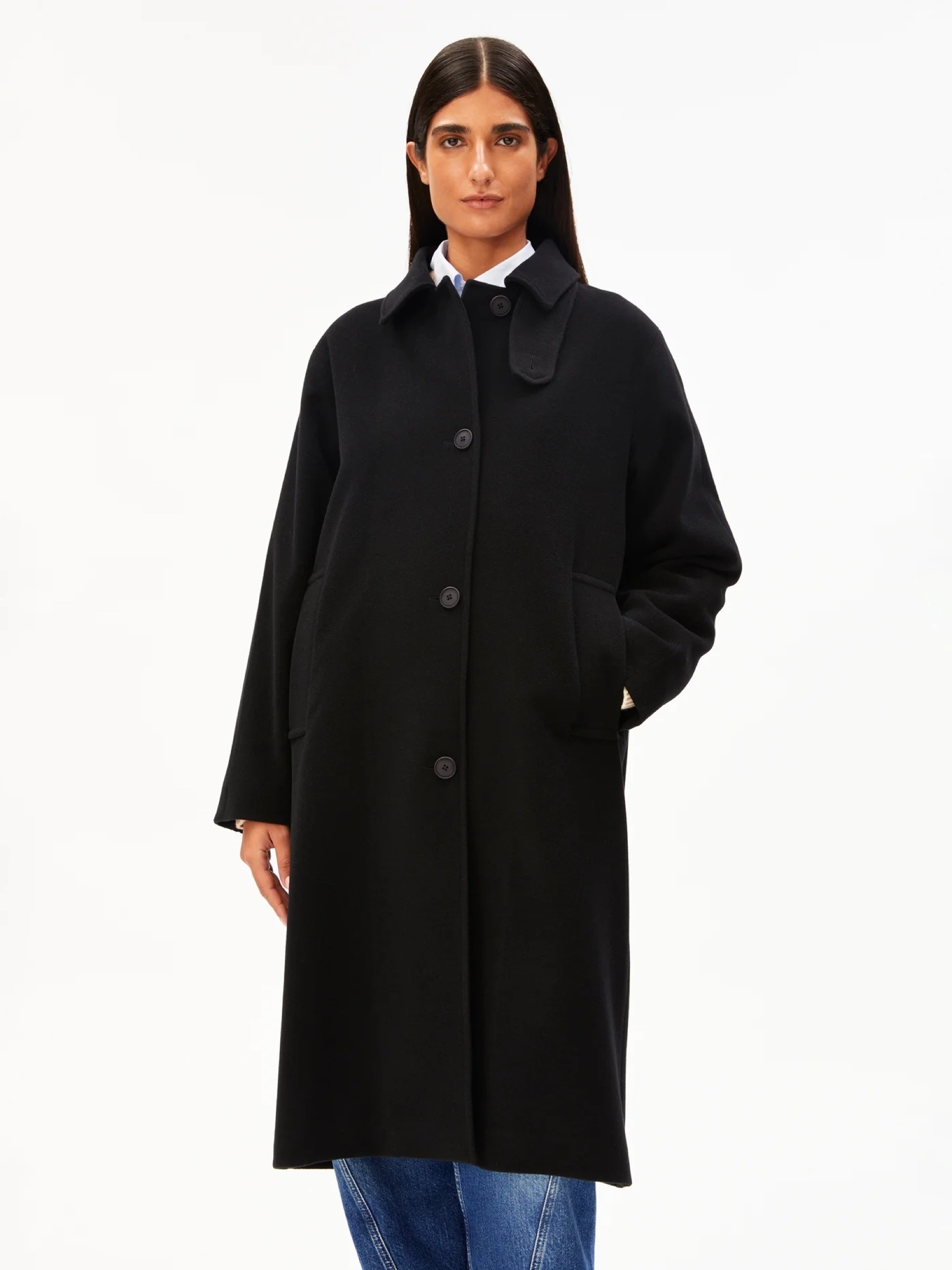 Wollmantel Vaanoise Wool black Armedangels