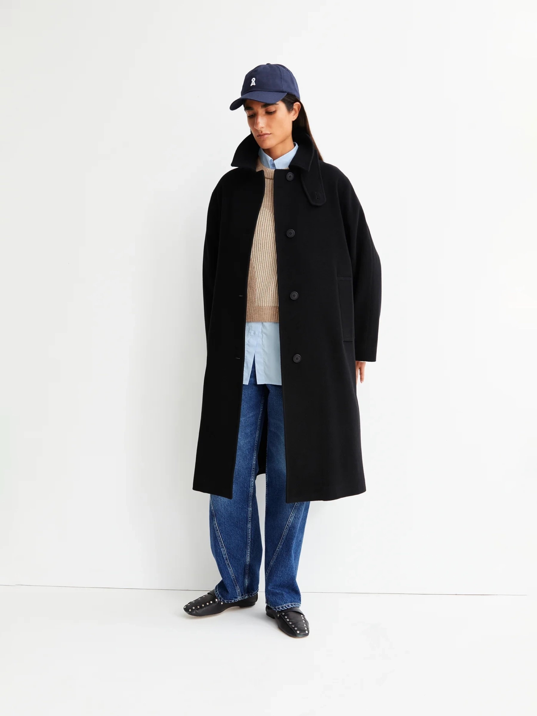 Wollmantel Vaanoise Wool black Armedangels