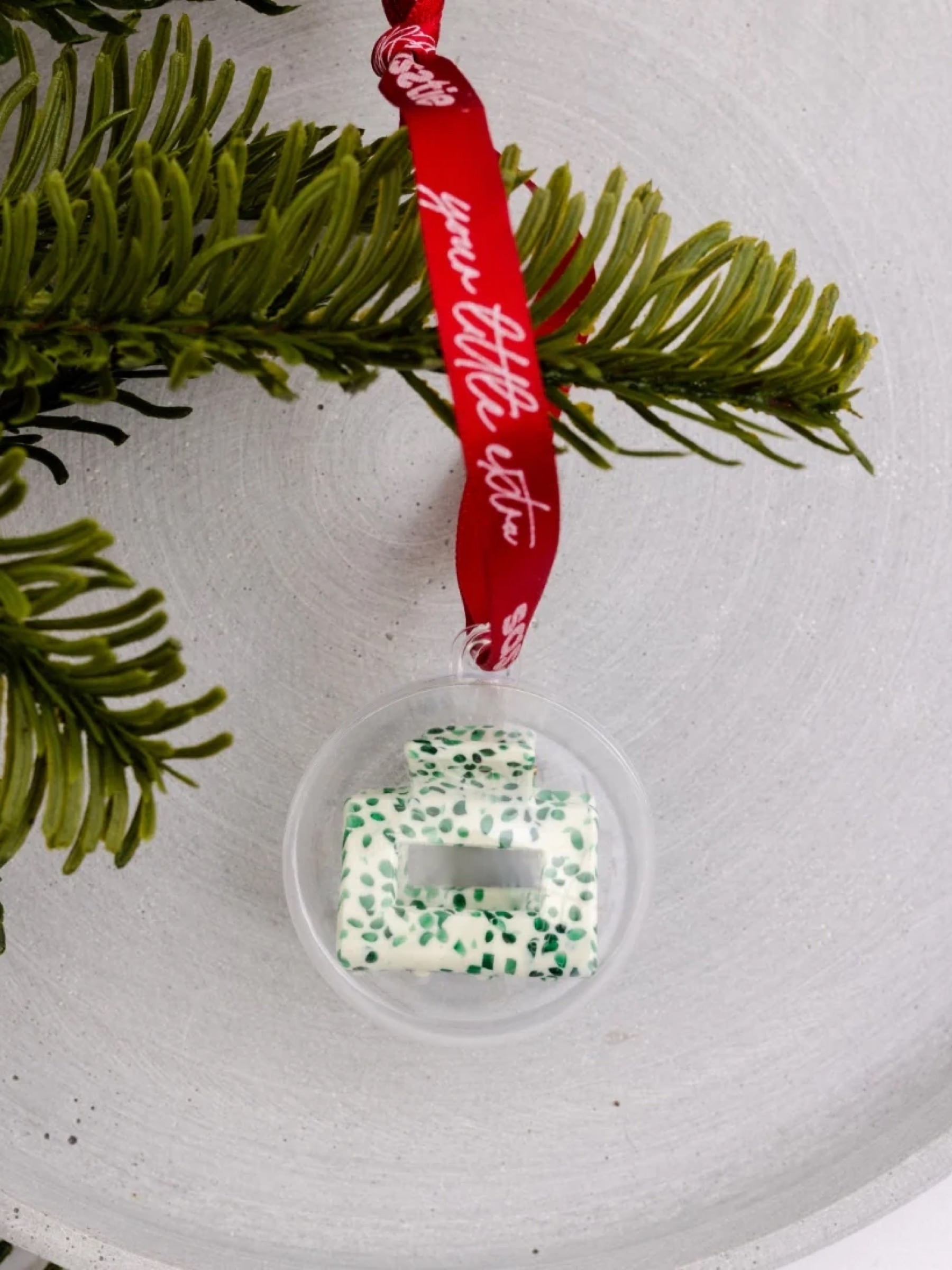 Haarklammer Christmas Lib olive dott sasstie