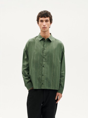 Hemd Jimmy Shirt dark eucaliptus Thinking Mu