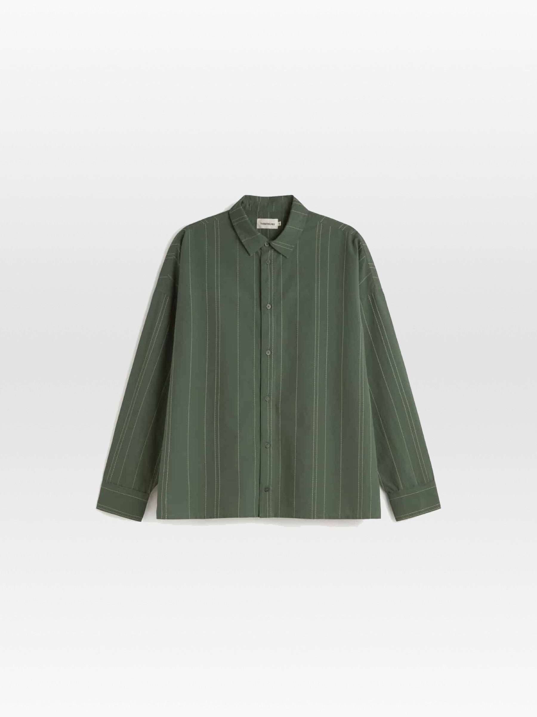 Hemd Jimmy Shirt dark eucaliptus Thinking Mu