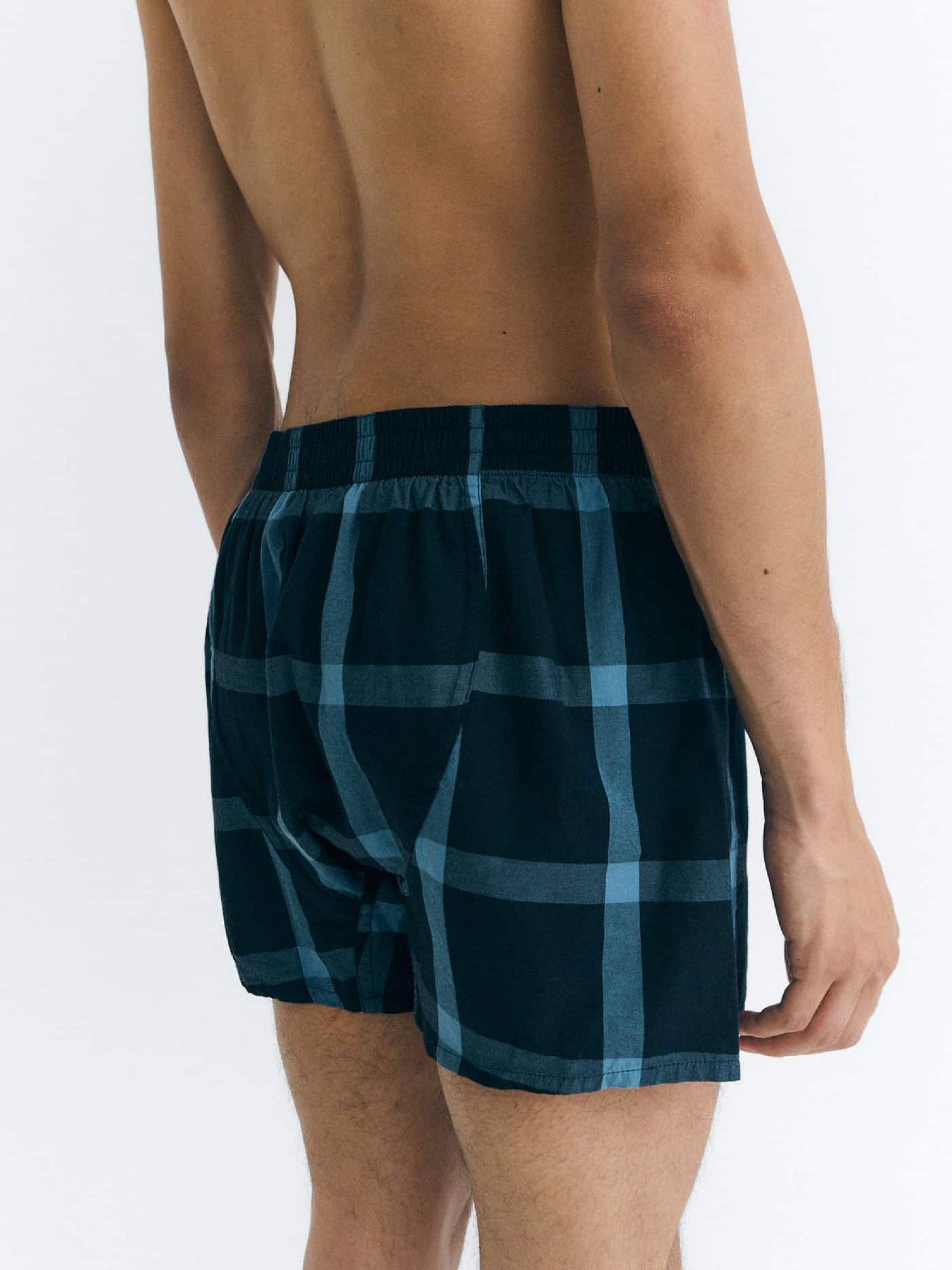 Unterhose Boxer navy windowpale Thinking Mu