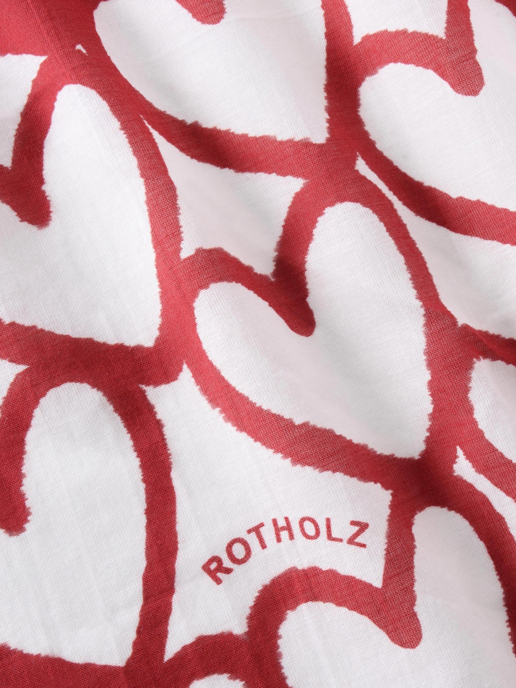 Tuch Bandana red hearts Rotholz