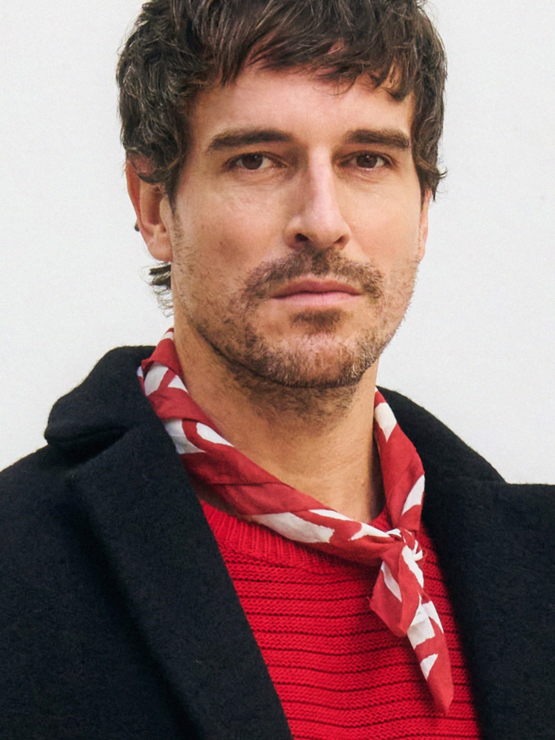 Tuch Bandana red hearts Rotholz