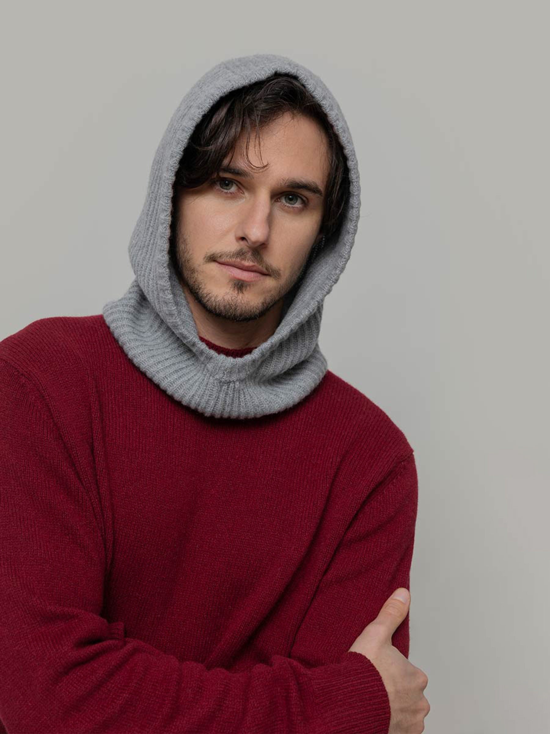 Mütze Marika Unisex Recycled Cashmere Balaclava grey calce Rifo