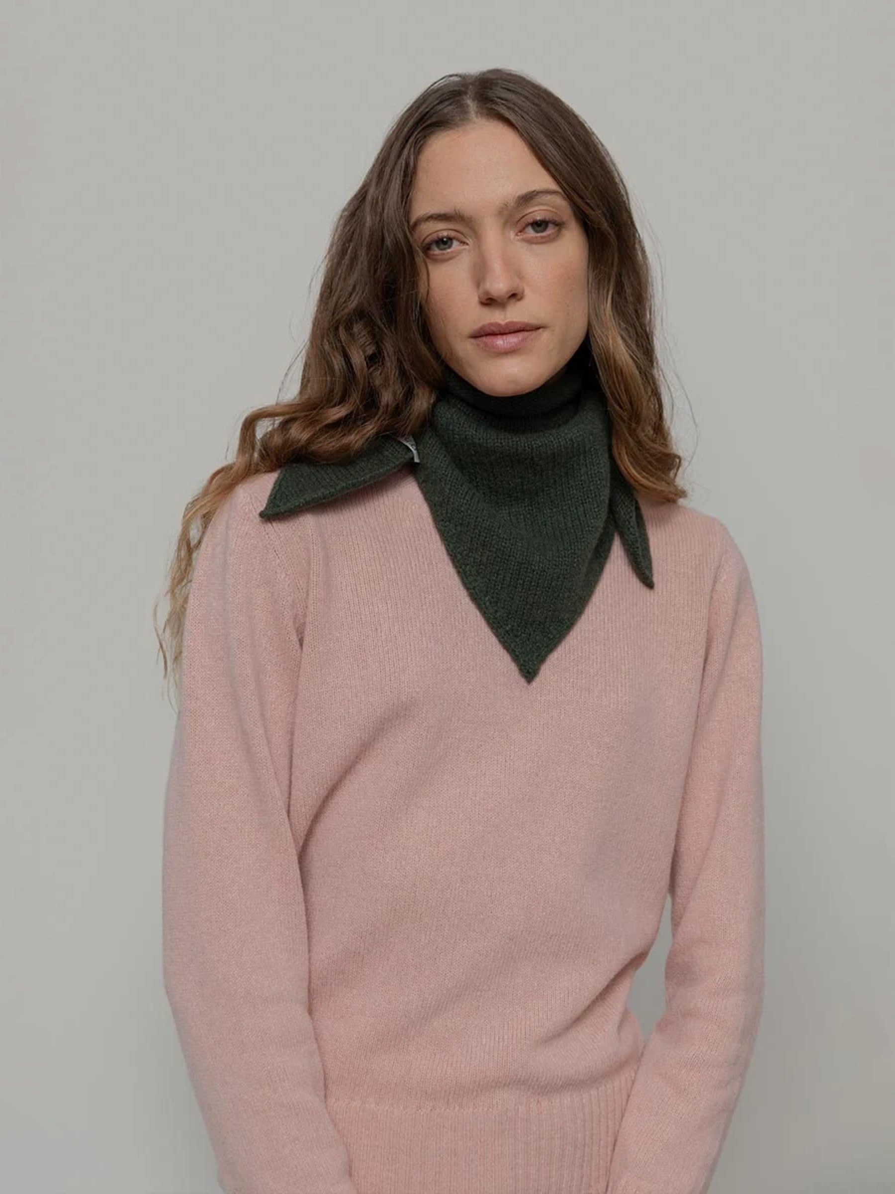 Halstuch Masha Unisex Recycled Cashmere Bandana green foresta Rifo