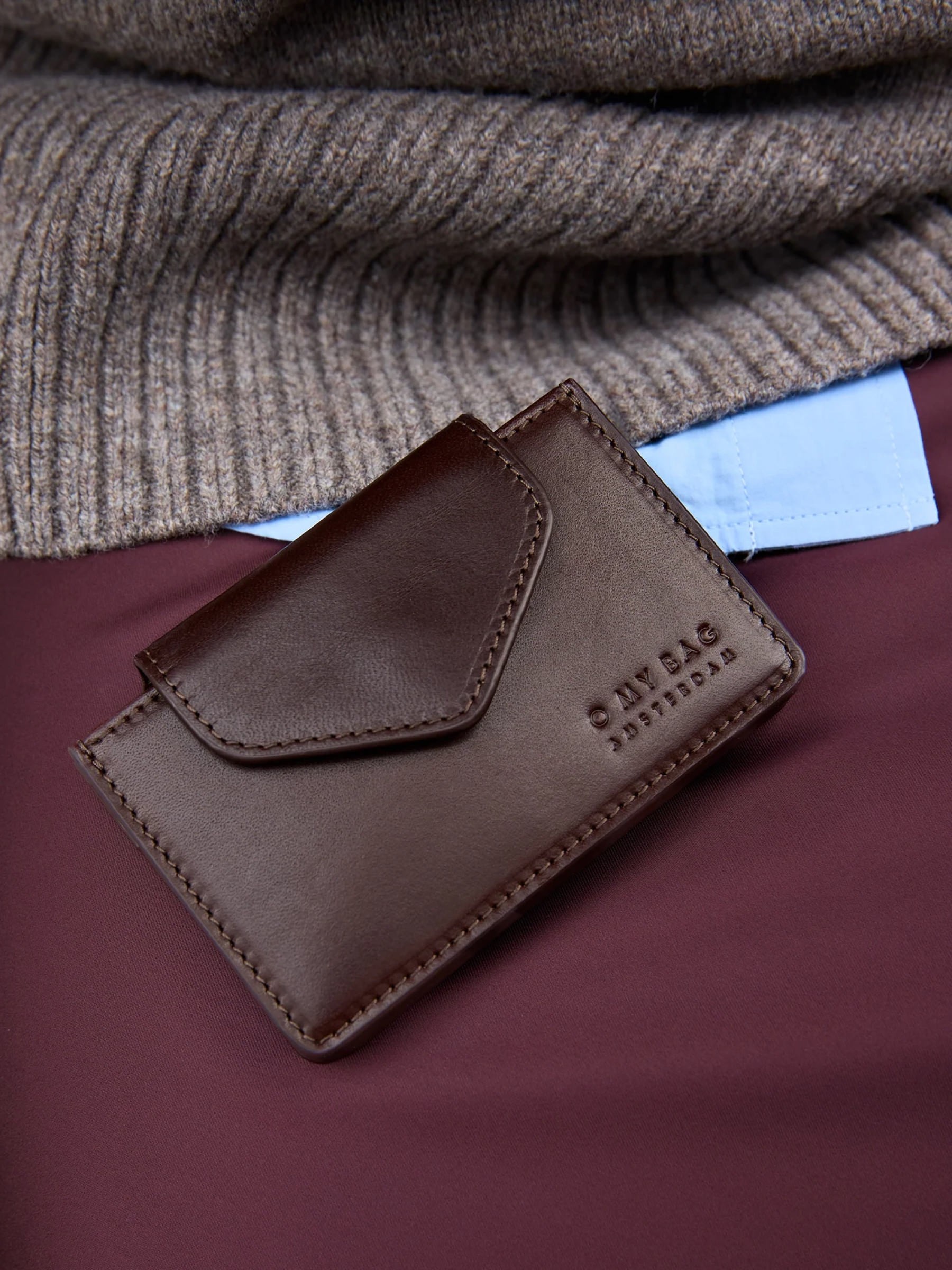 Portemonnaie Harmonica Wallet chocolate classic leather O My Bag