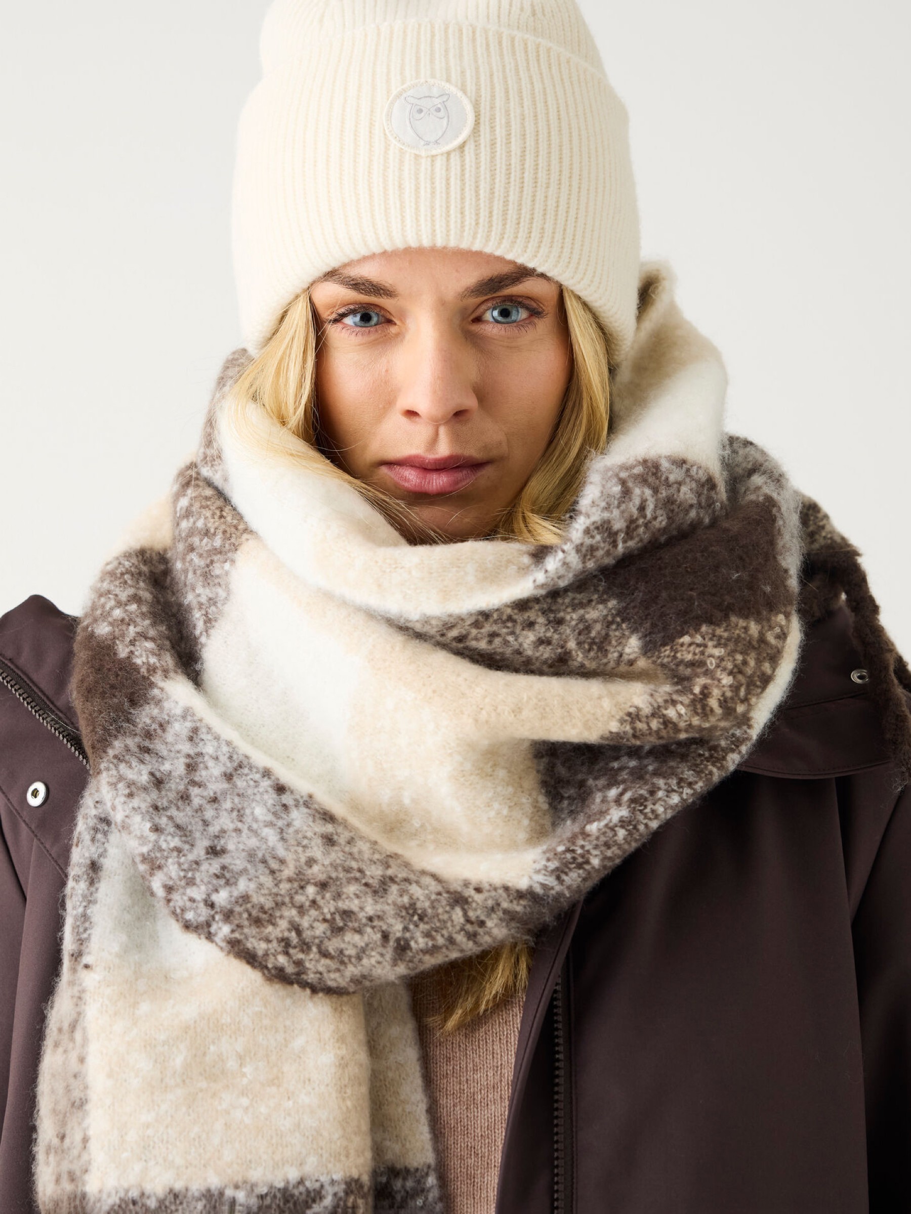 Mütze Wool Beanie egret Knowledge Cotton Apparel