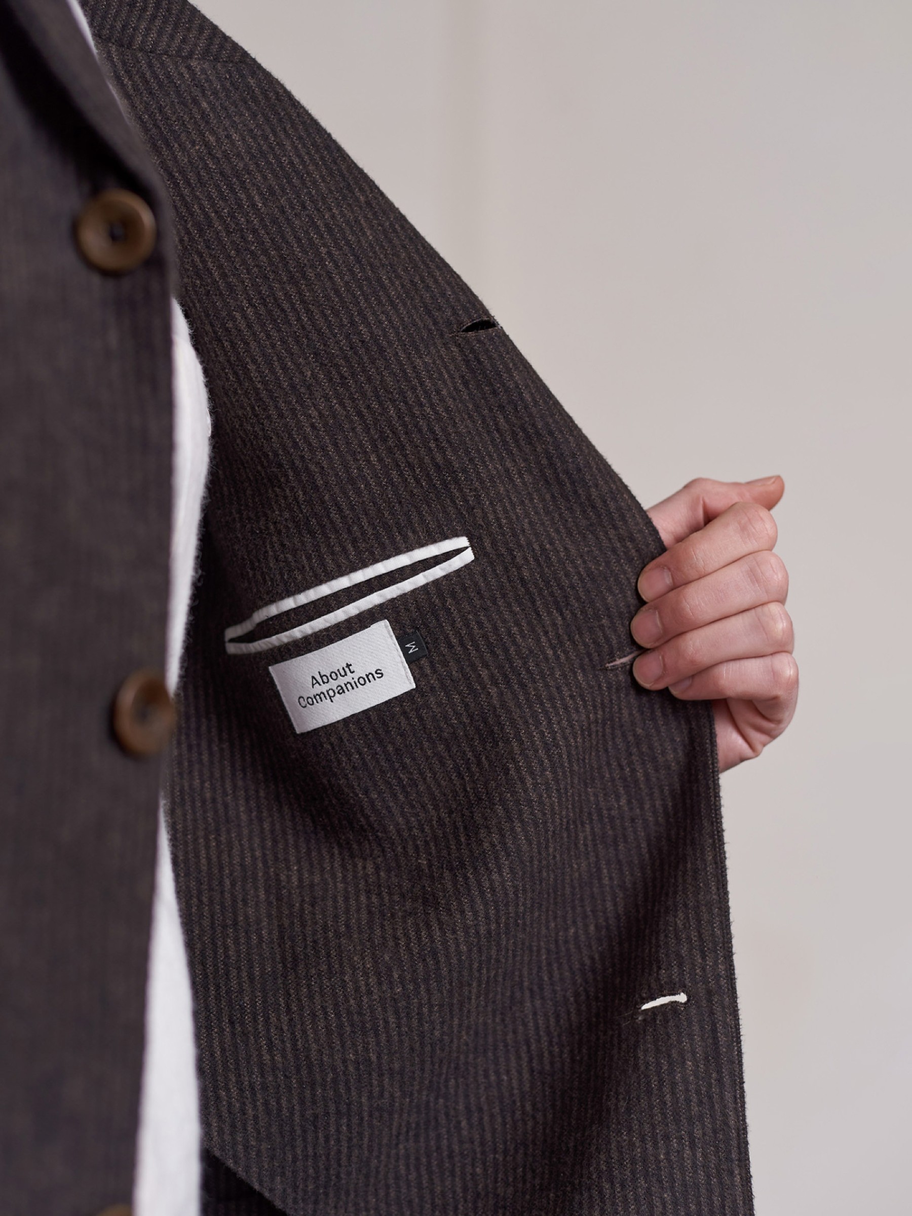 Anzugsjacke Elmar Blazer eco flannel striped brown About Companions