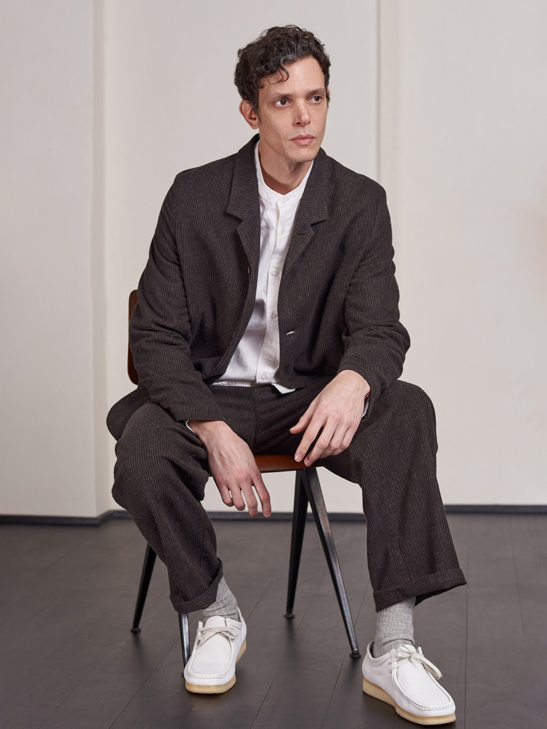 Anzugsjacke Elmar Blazer eco flannel striped brown About Companions