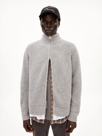 Cardigan Aljoschaa light grey melange Armedangels