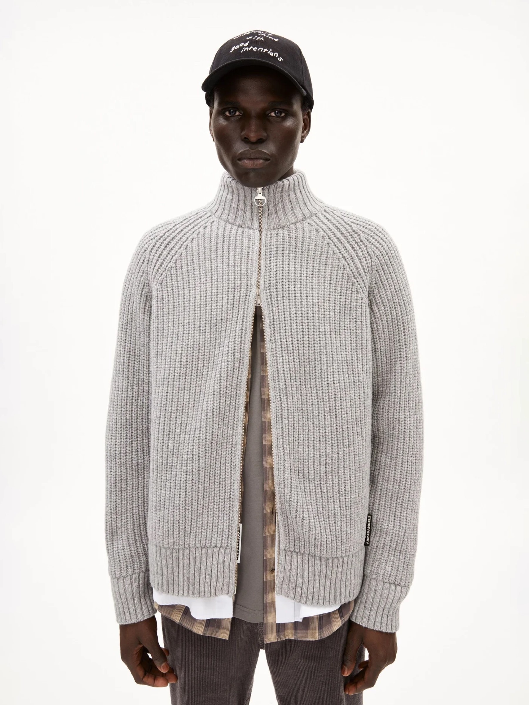 Cardigan Aljoschaa light grey melange Armedangels