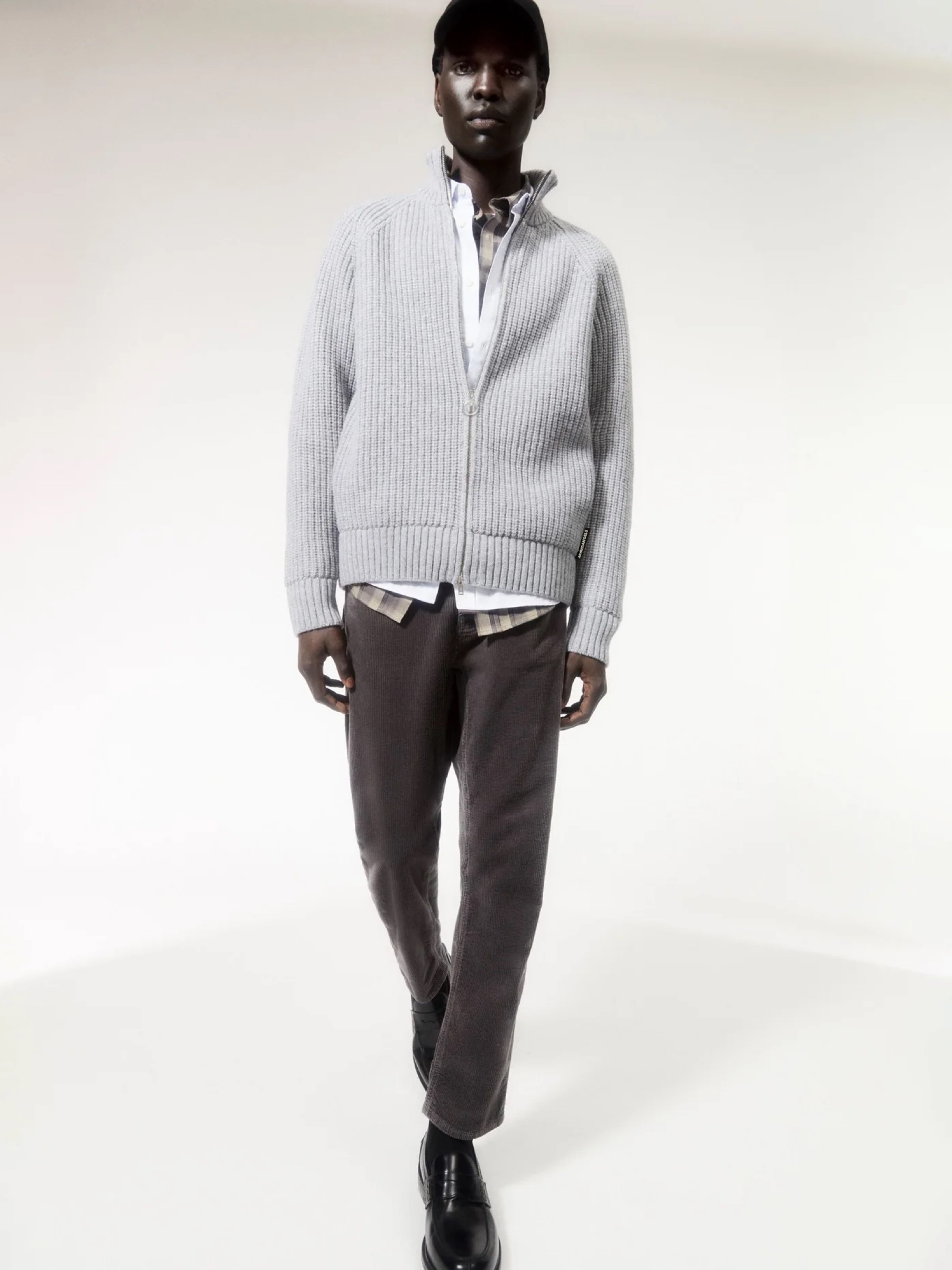 Cardigan Aljoschaa light grey melange Armedangels