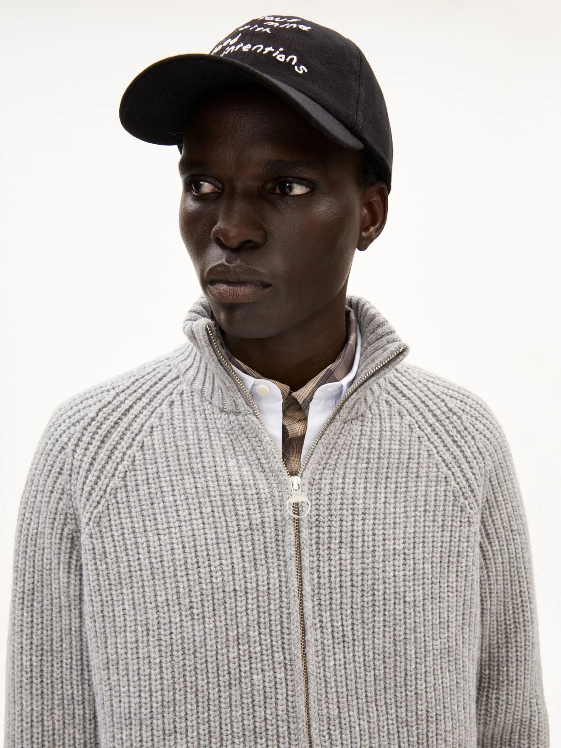 Cardigan Aljoschaa light grey melange Armedangels