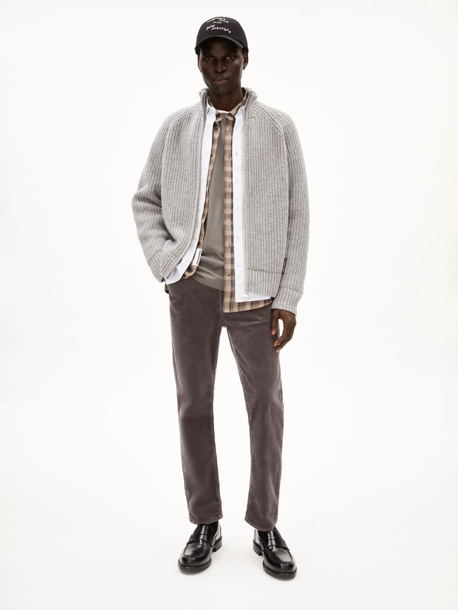 Cardigan Aljoschaa light grey melange Armedangels