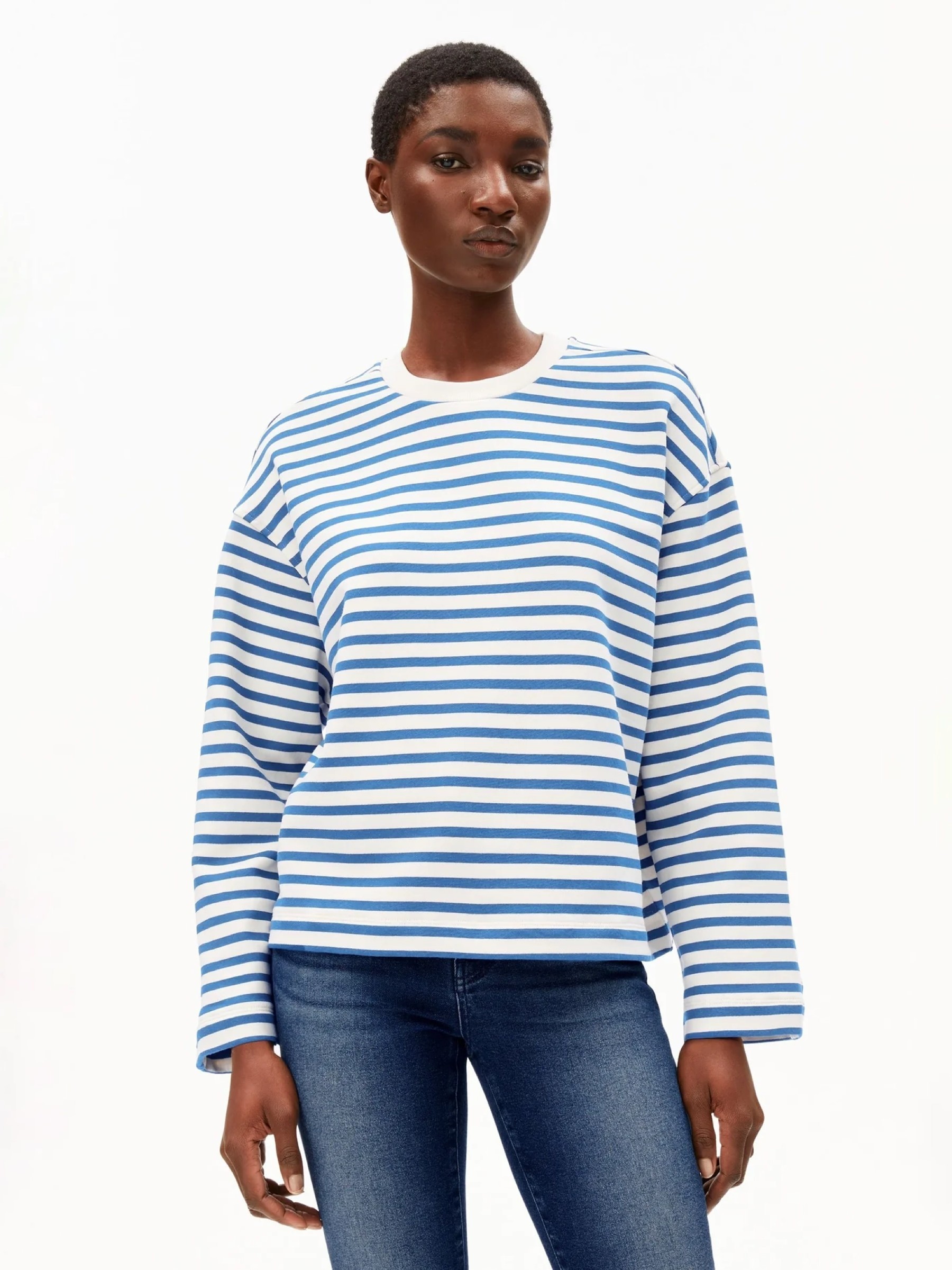 Pullover Frankaa Maarlen Stripe undyed-dark morning Armedangels