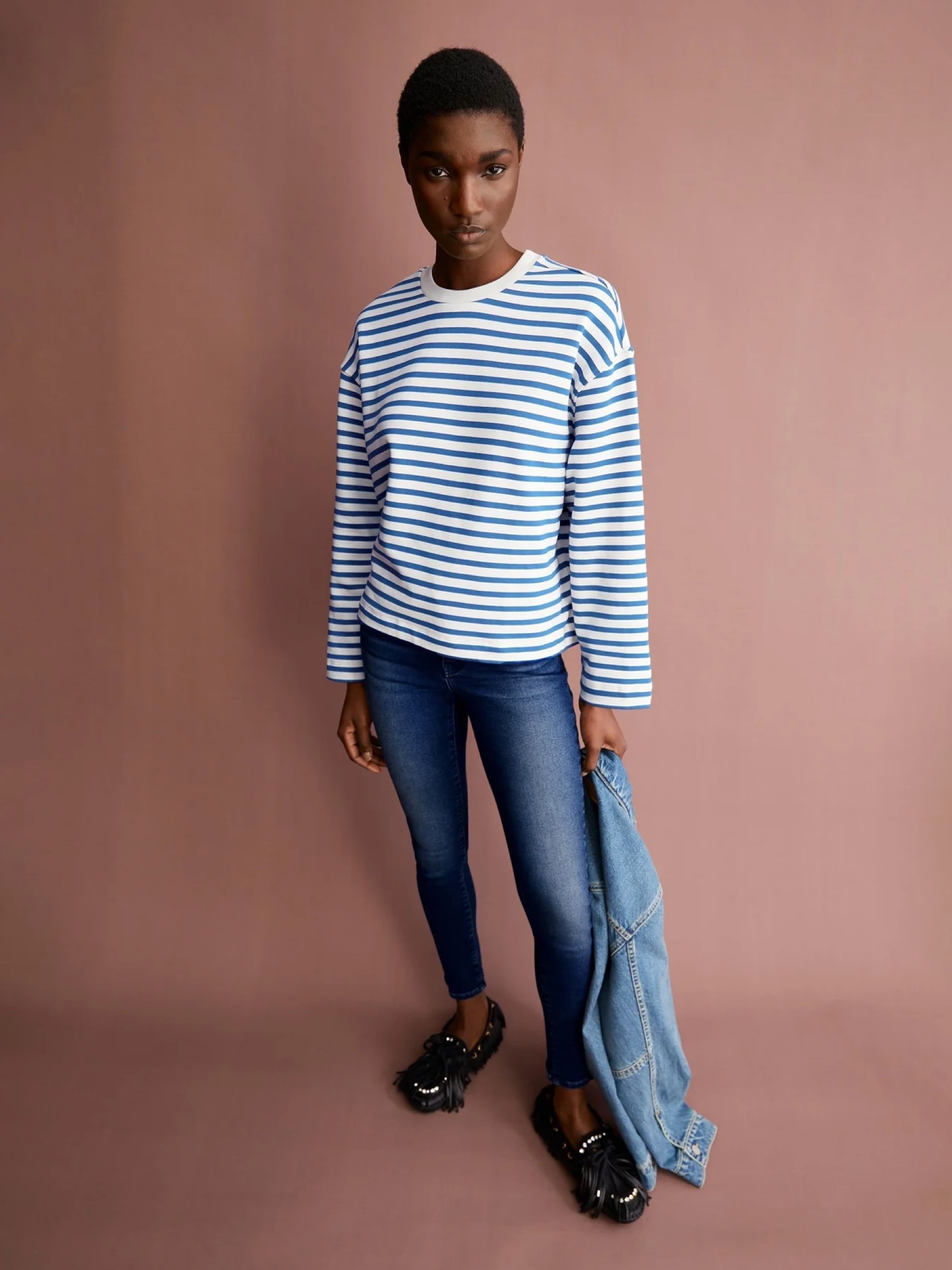 Pullover Frankaa Maarlen Stripe undyed-dark morning Armedangels