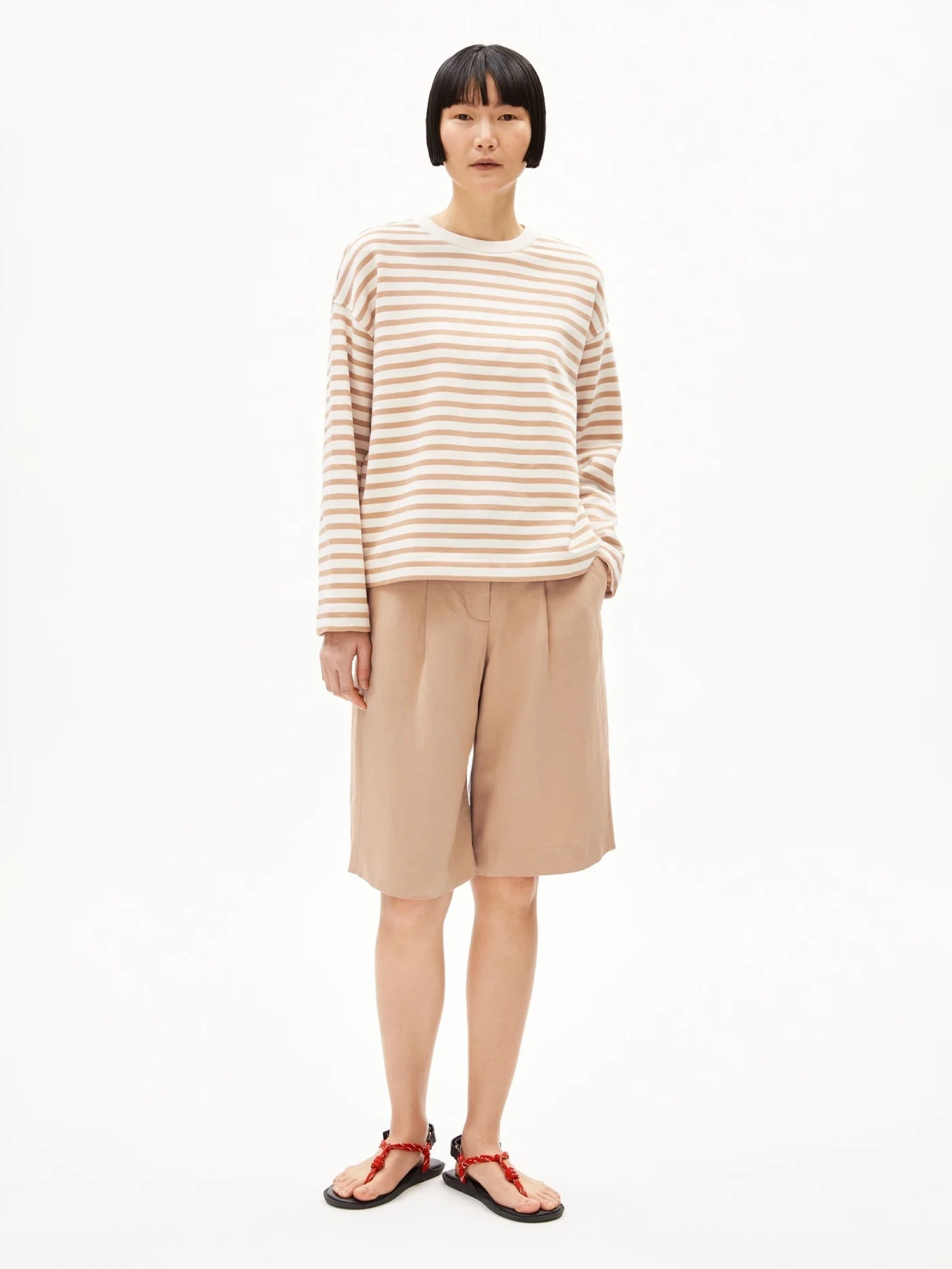 Pullover Frankaa Maarlen Stripe undyed-beige blond Armedangels