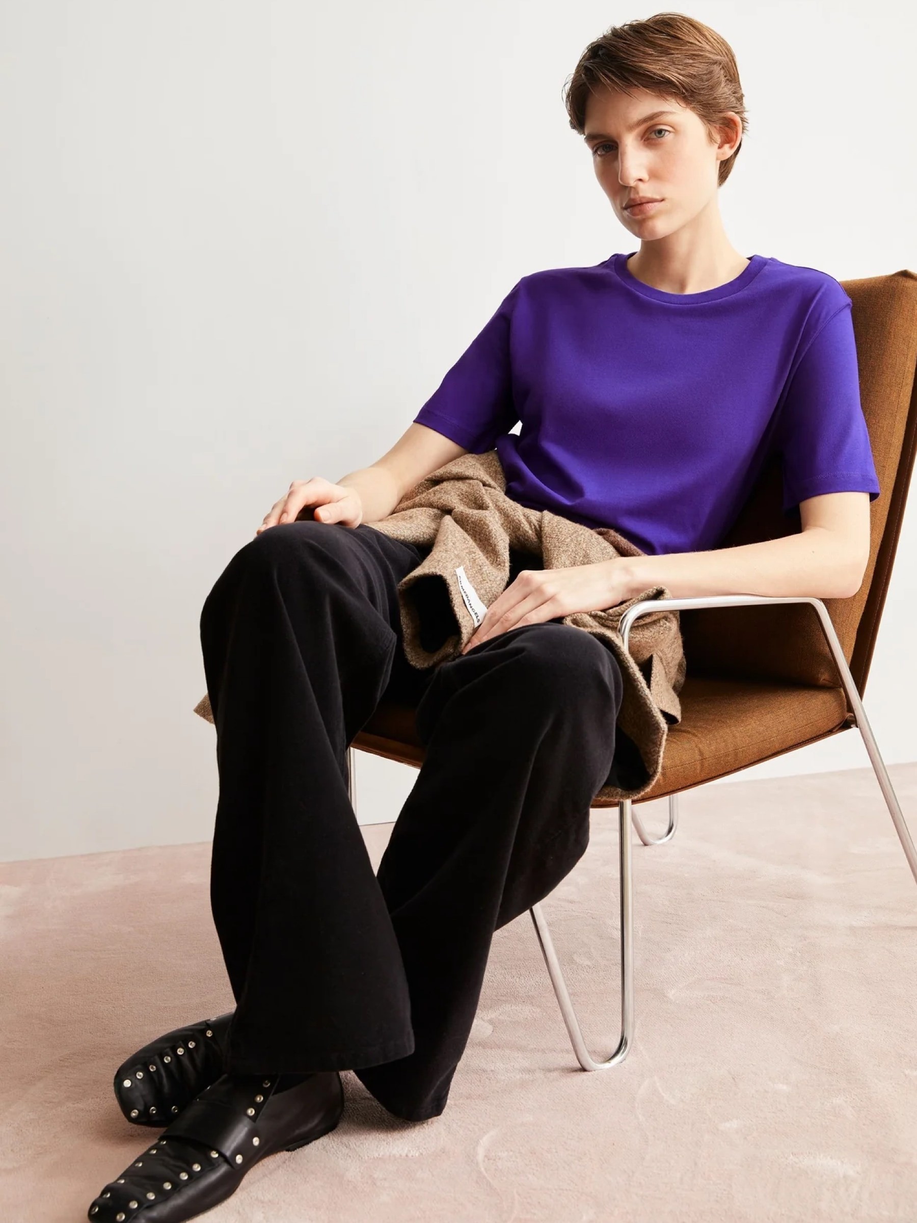 T-Shirt Lualaa indigo lilac Armedangels