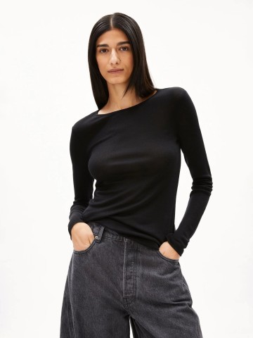 Longsleeve Maiaa Wool Blend black Armedangels