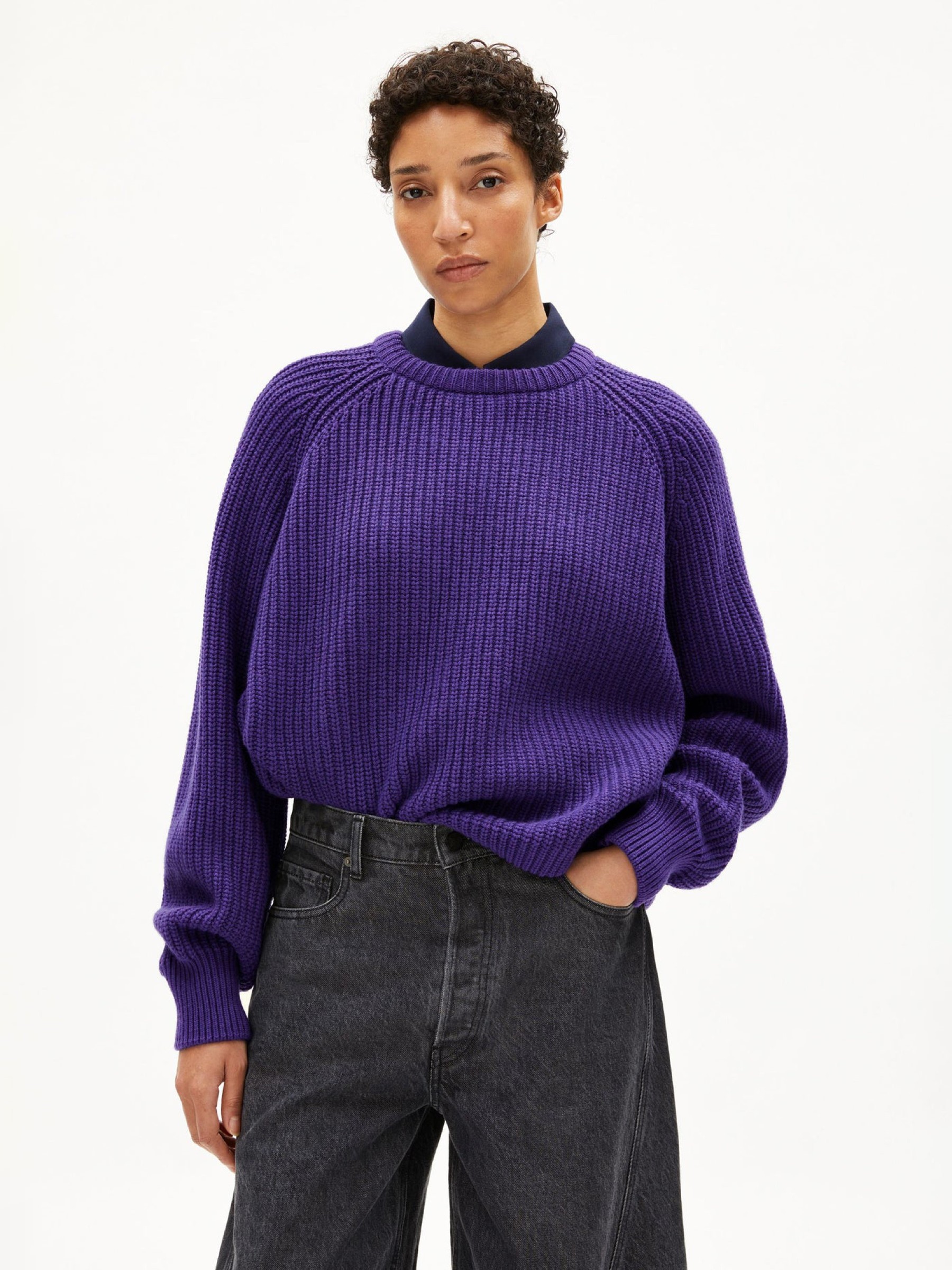 Pullover Kaagi indigo lilac Armedangels