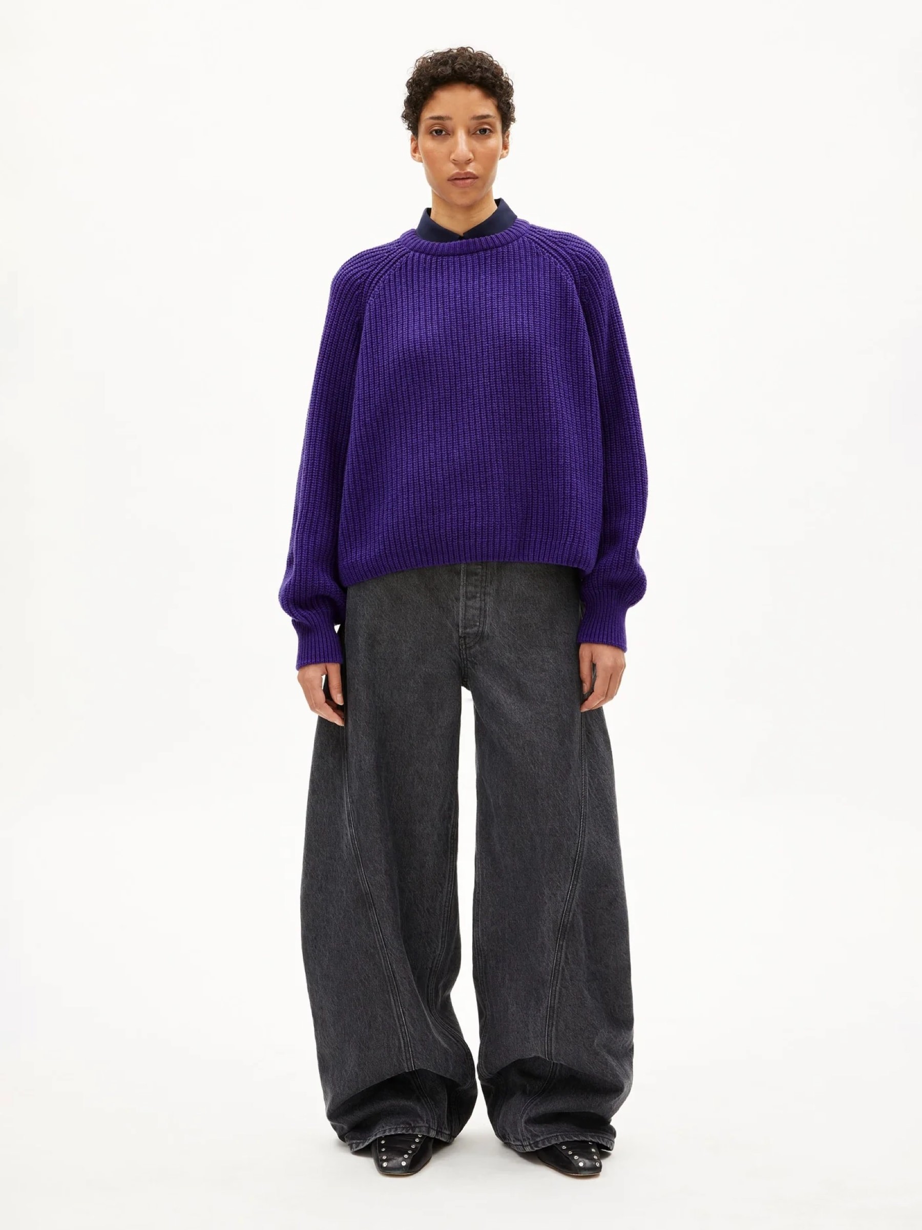 Pullover Kaagi indigo lilac Armedangels