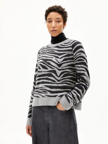 Pullover Liliriaa Zebraraa silver melange-steel melange Armedangels