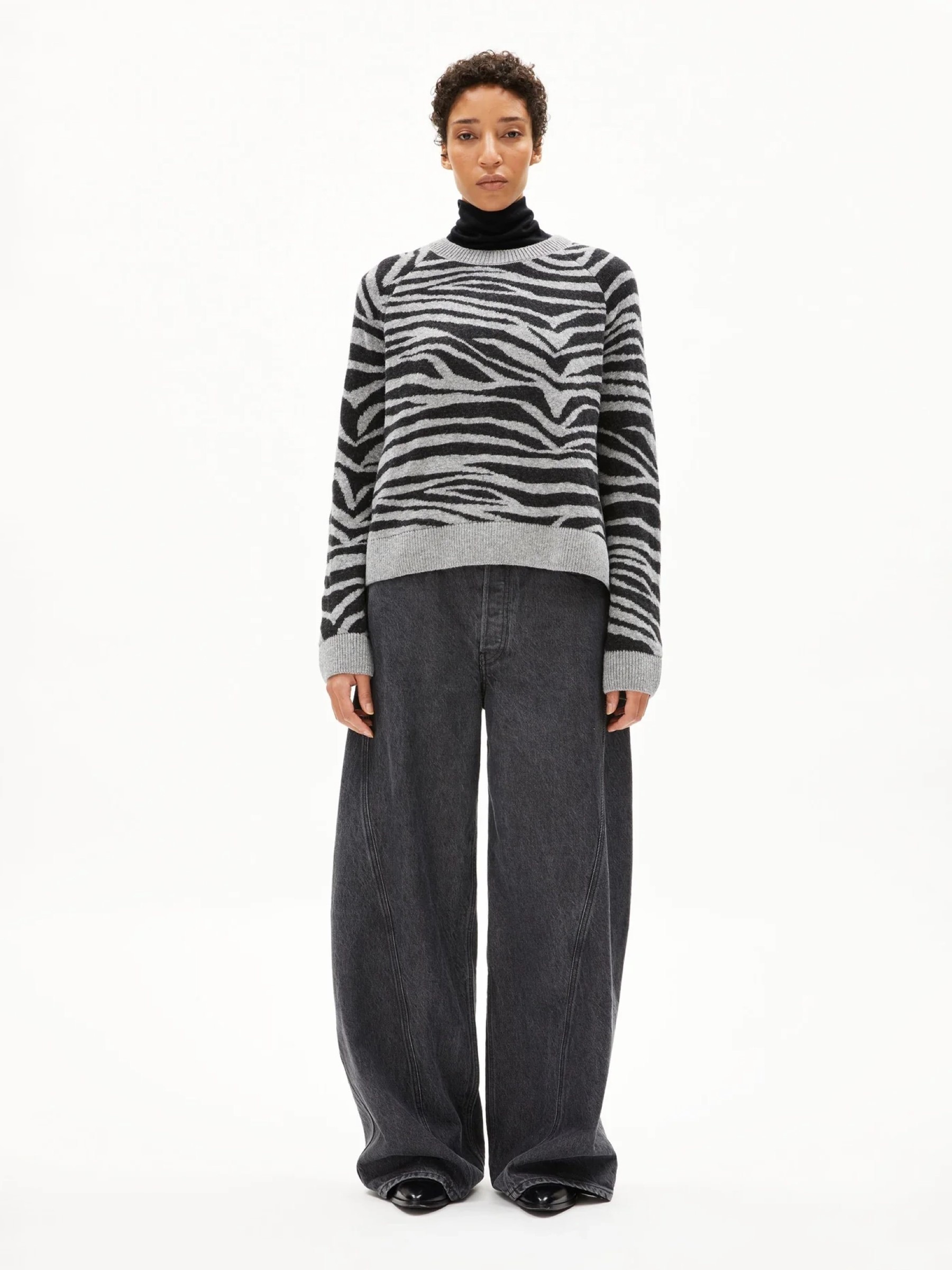 Pullover Liliriaa Zebraraa silver melange-steel melange Armedangels