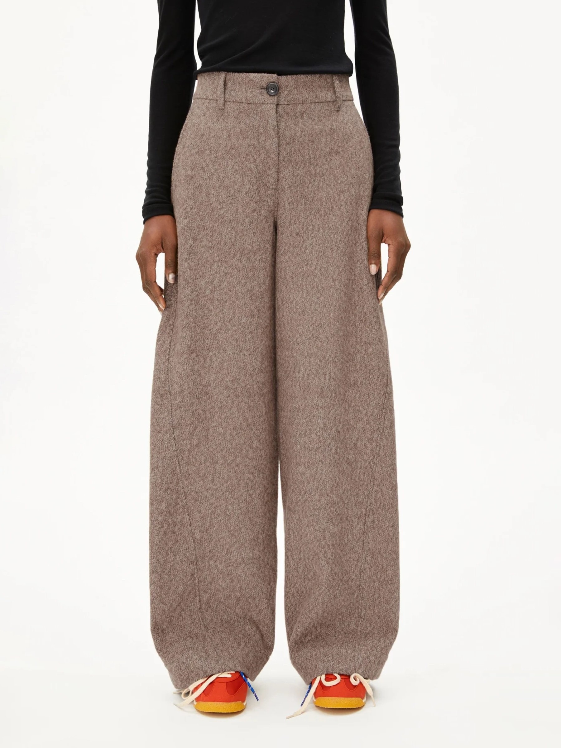 Hose Nyxaa Tweed pure-walnut cream Armedangels